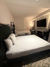 This is view right when you walk in and if you open the door and someone is walking by they will see this view. There was a small window with no view.