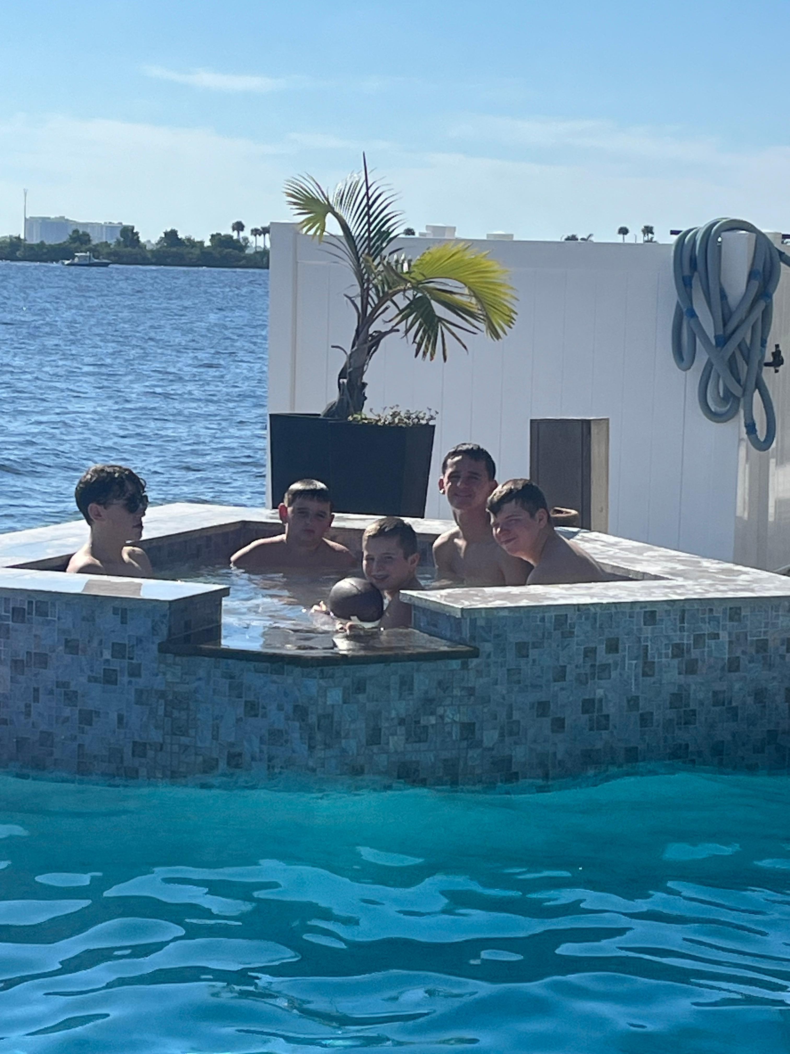 Hot tub! Had a few cool nights so the heater struggled keeping water warm