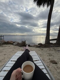 Beach area on property