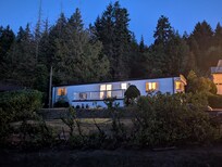 The property lit up in the evening :-)
