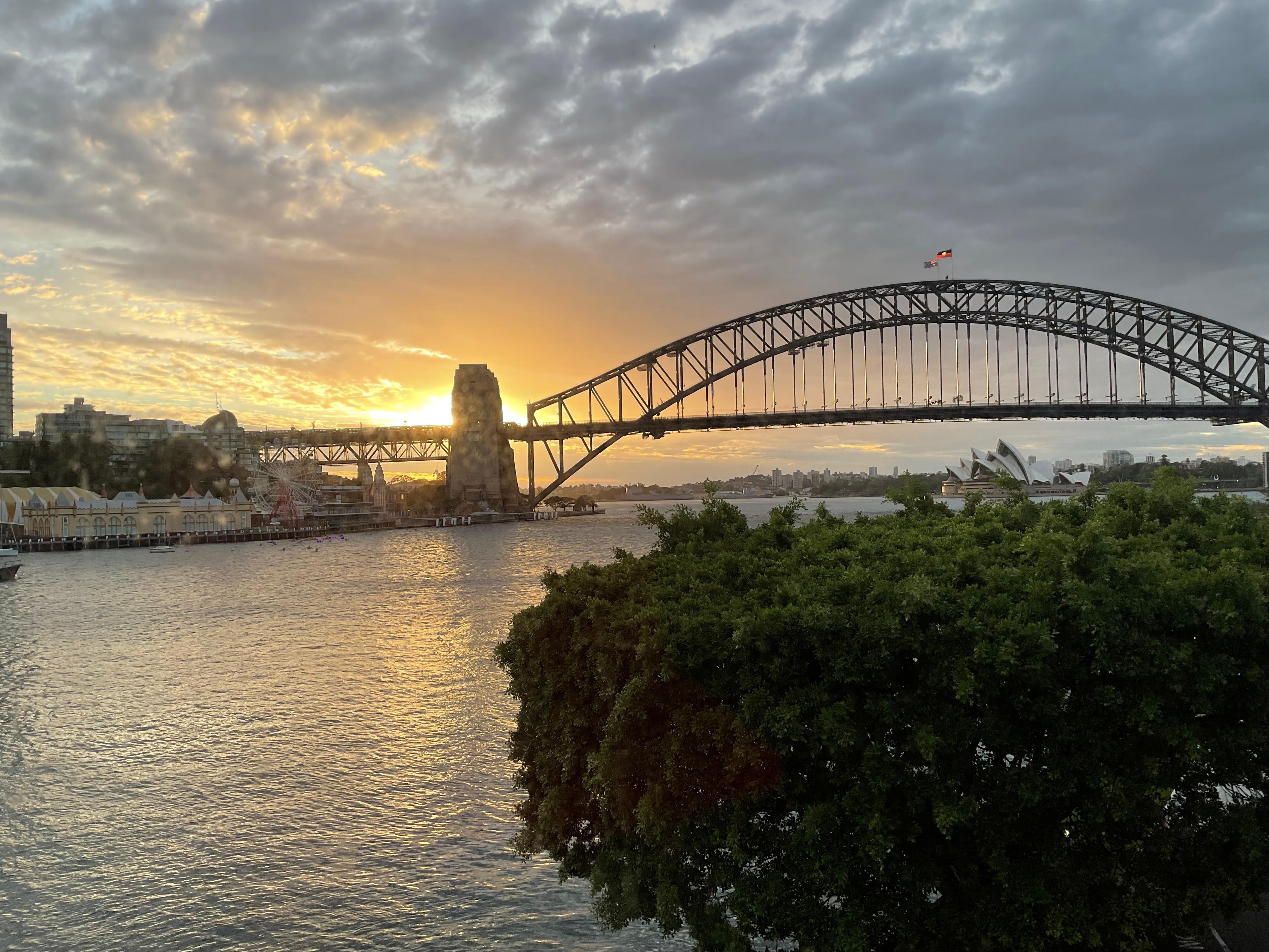 Morning view from one of the two bedrooms.
