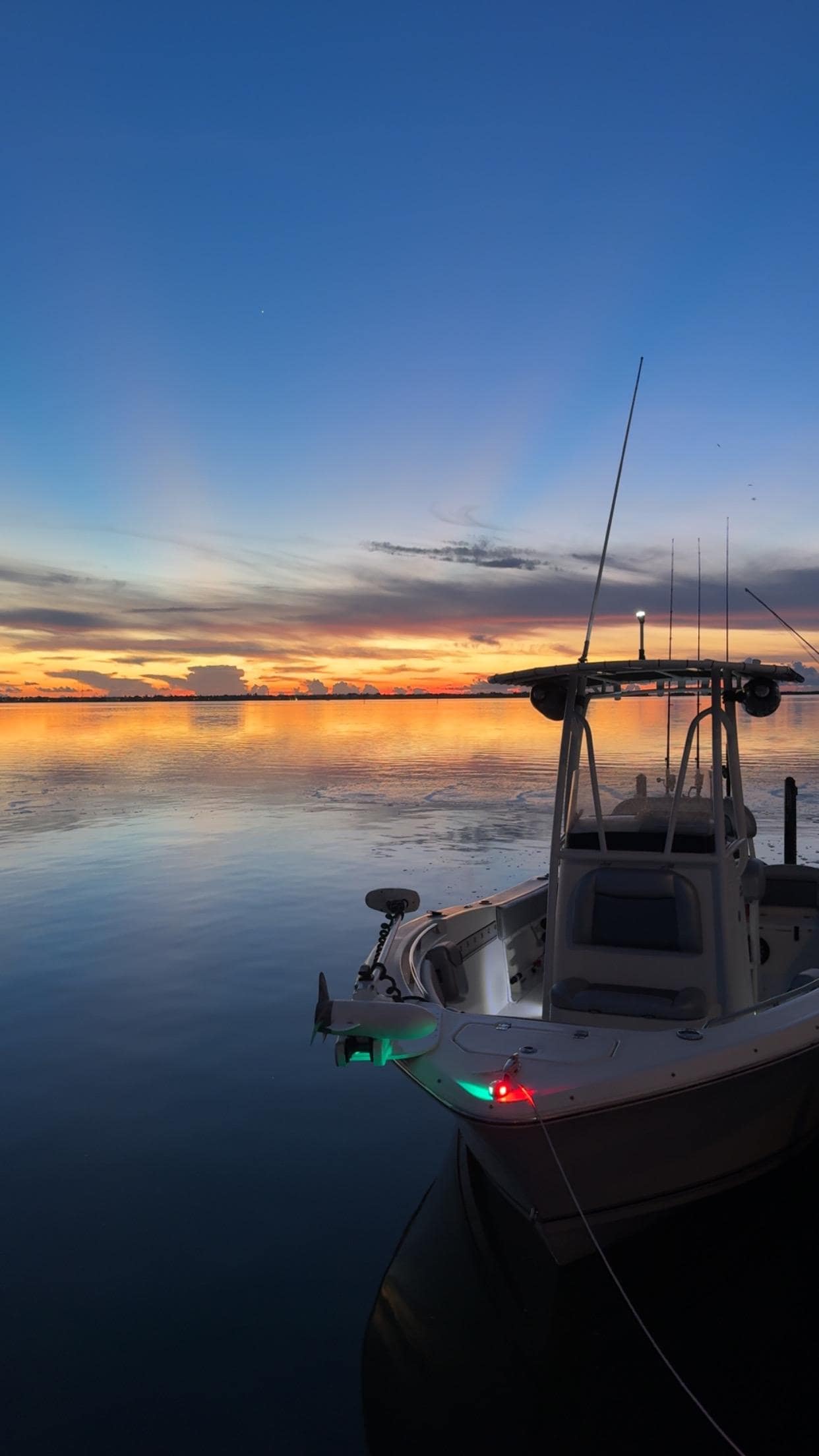 Sunrise from the boat dock right outside of the home