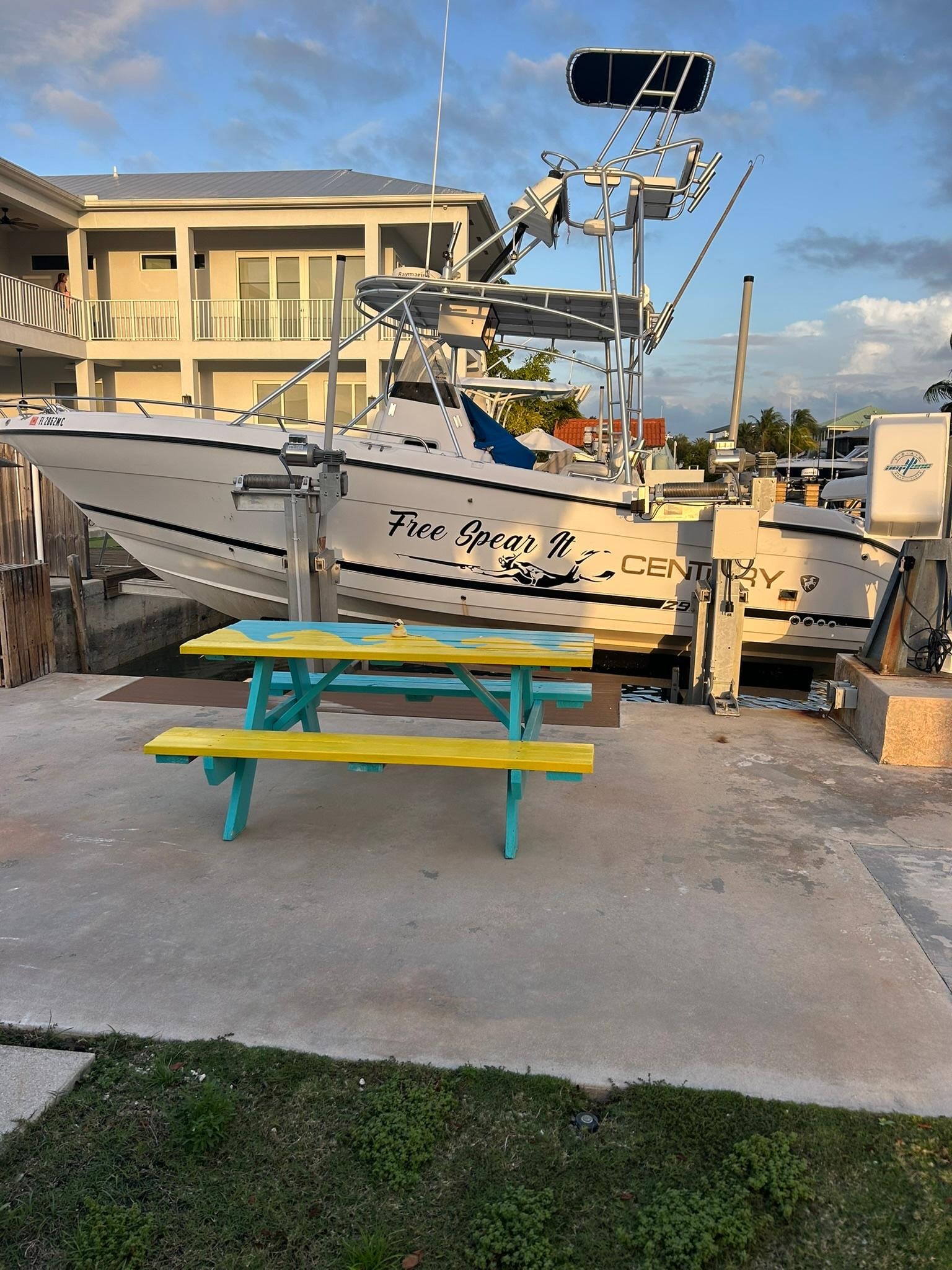 The advertised 36'  boat basin was occupied. (not disclosed)