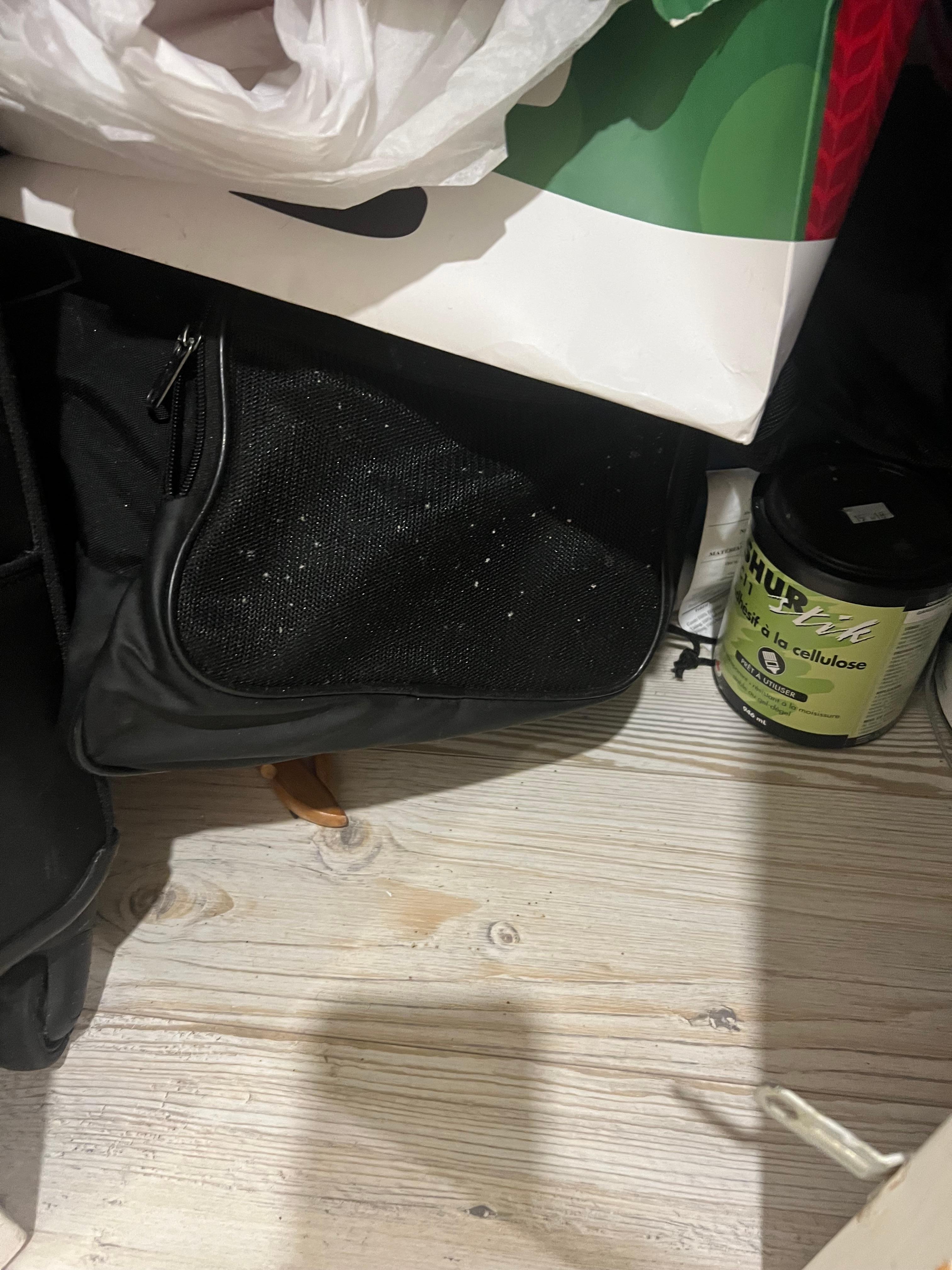 Mold on items in closet.