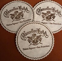 The Chancellor Hotel is over 100 years old and I loved the look of their paper coasters. So I snagged 3 of them. Don’t tell.