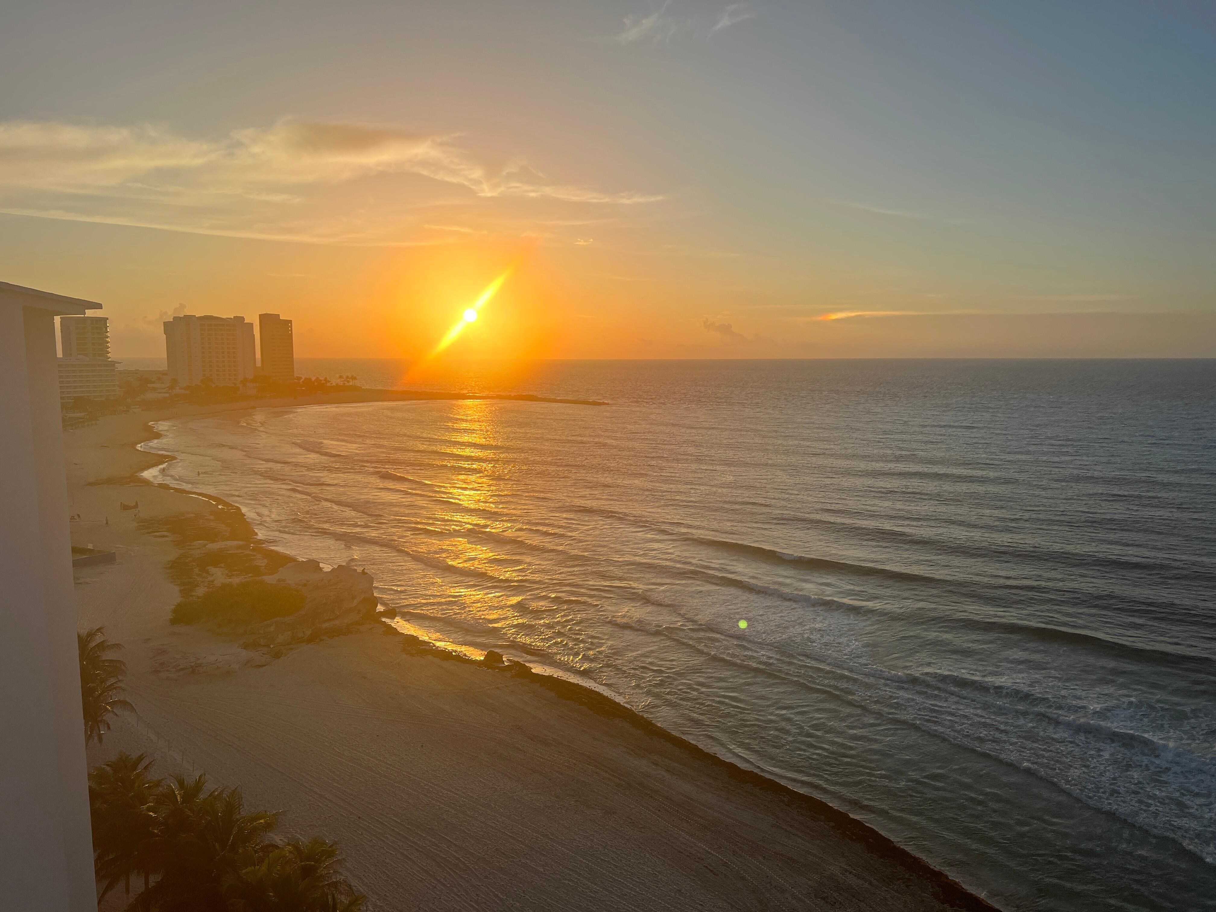 Sunrise from the balcony.  