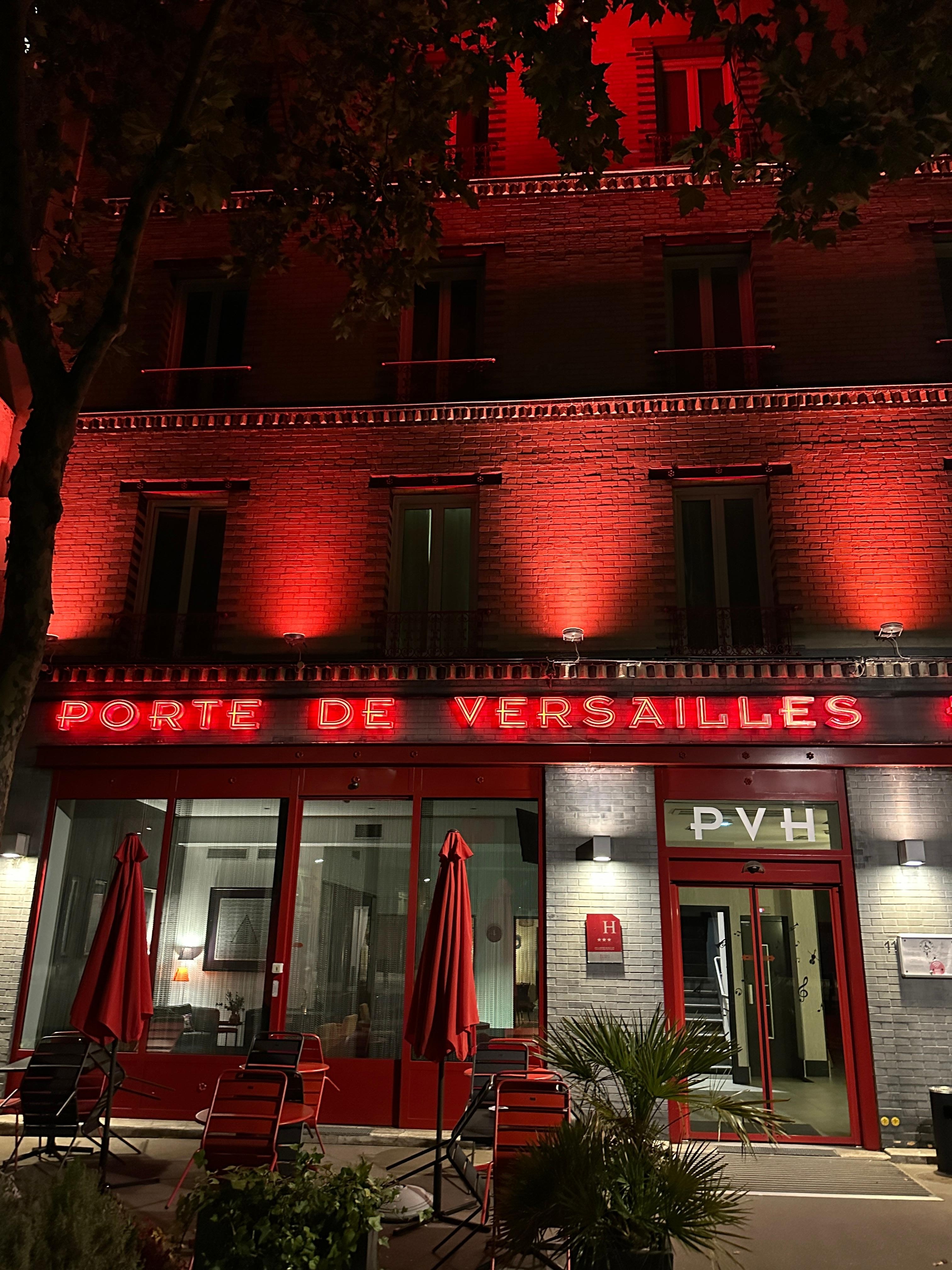 Outside of the hotel