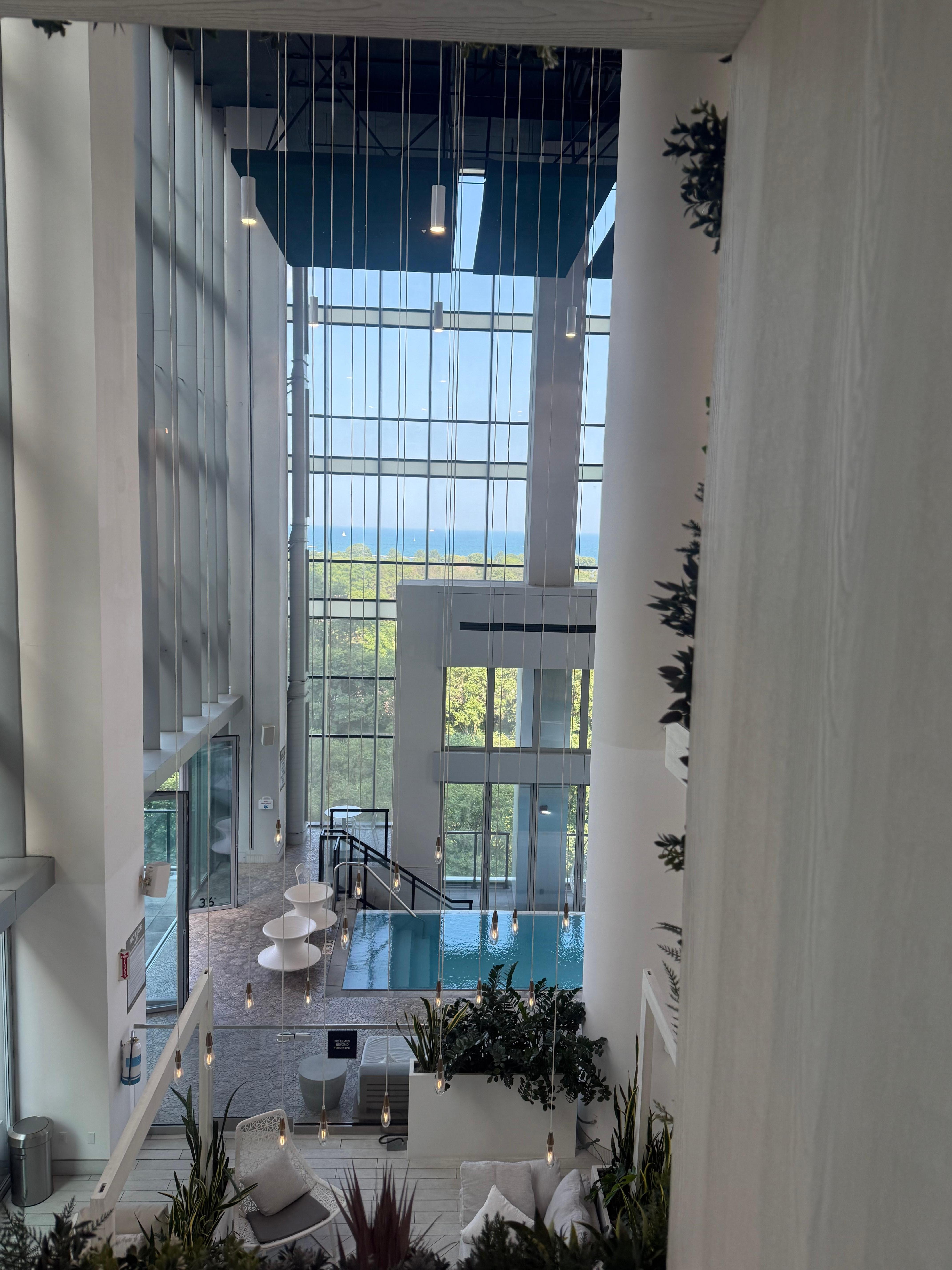 View from Bedroom into Pool Area