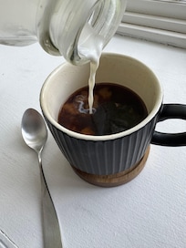 All coffee accessories included except milk!