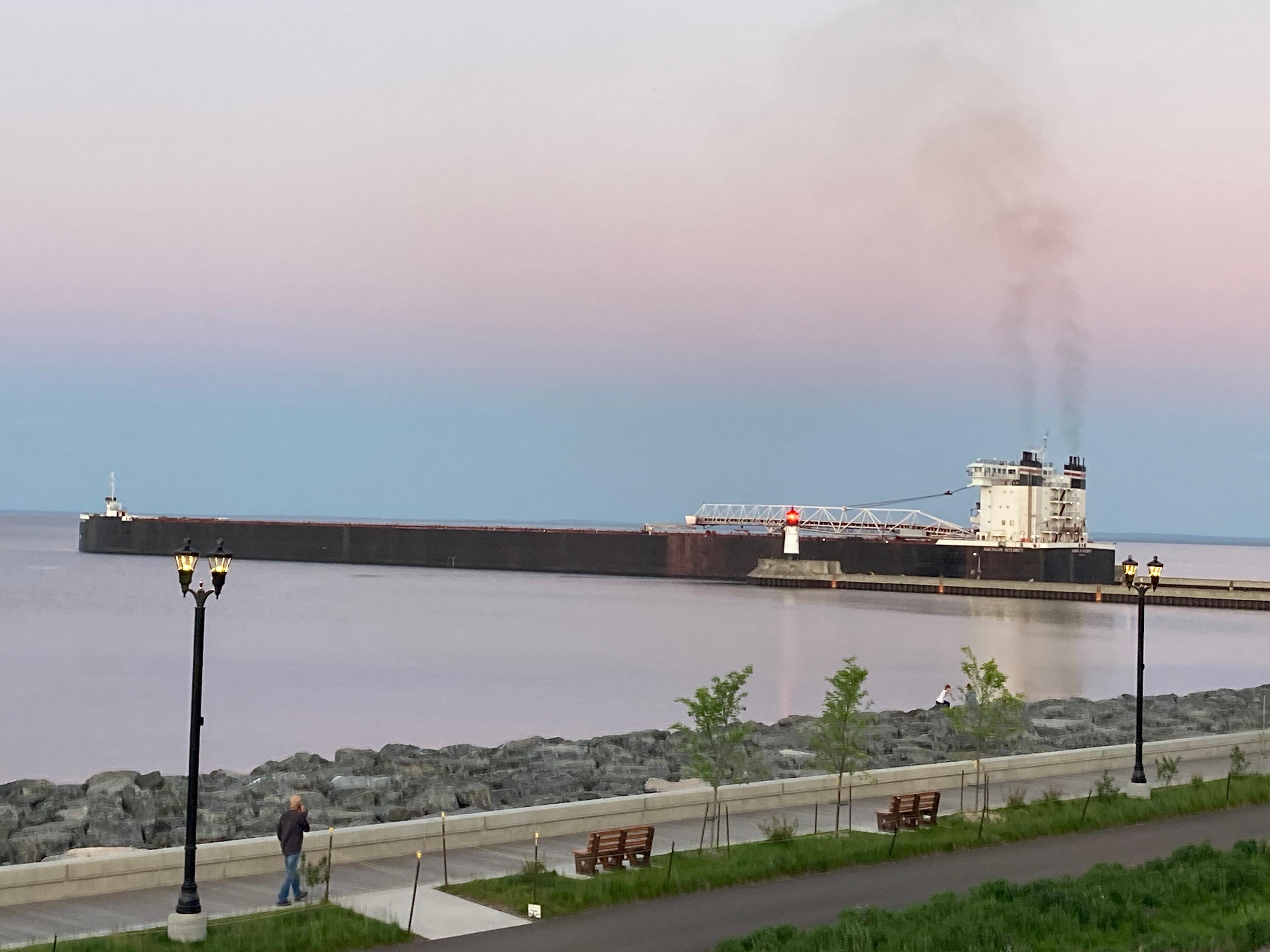 Ship leaving port