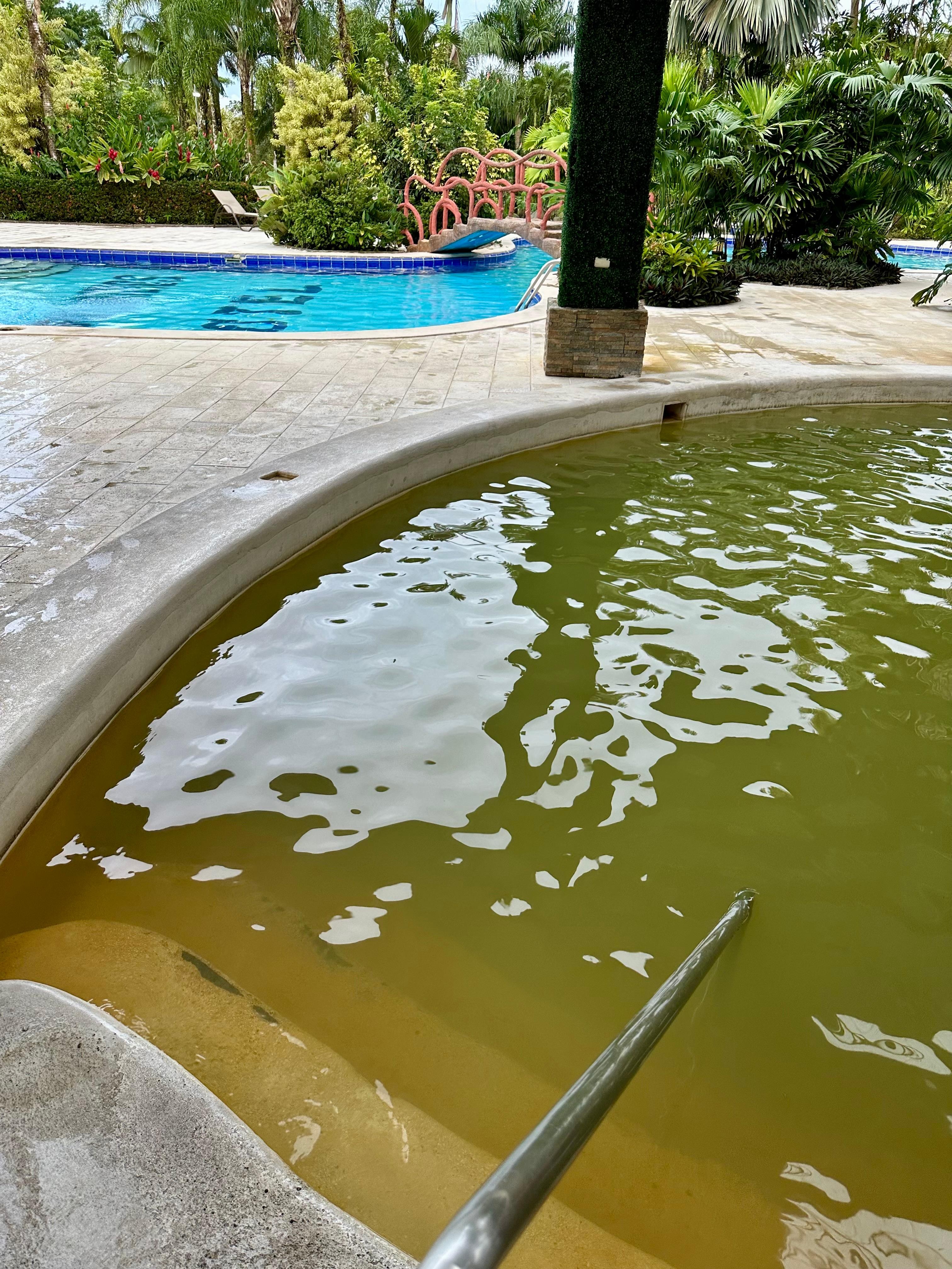 Contrast with pool water