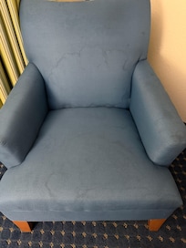 Stained up chair