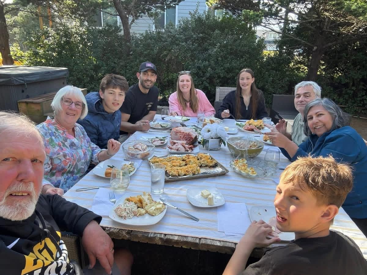 Easter dinner outside