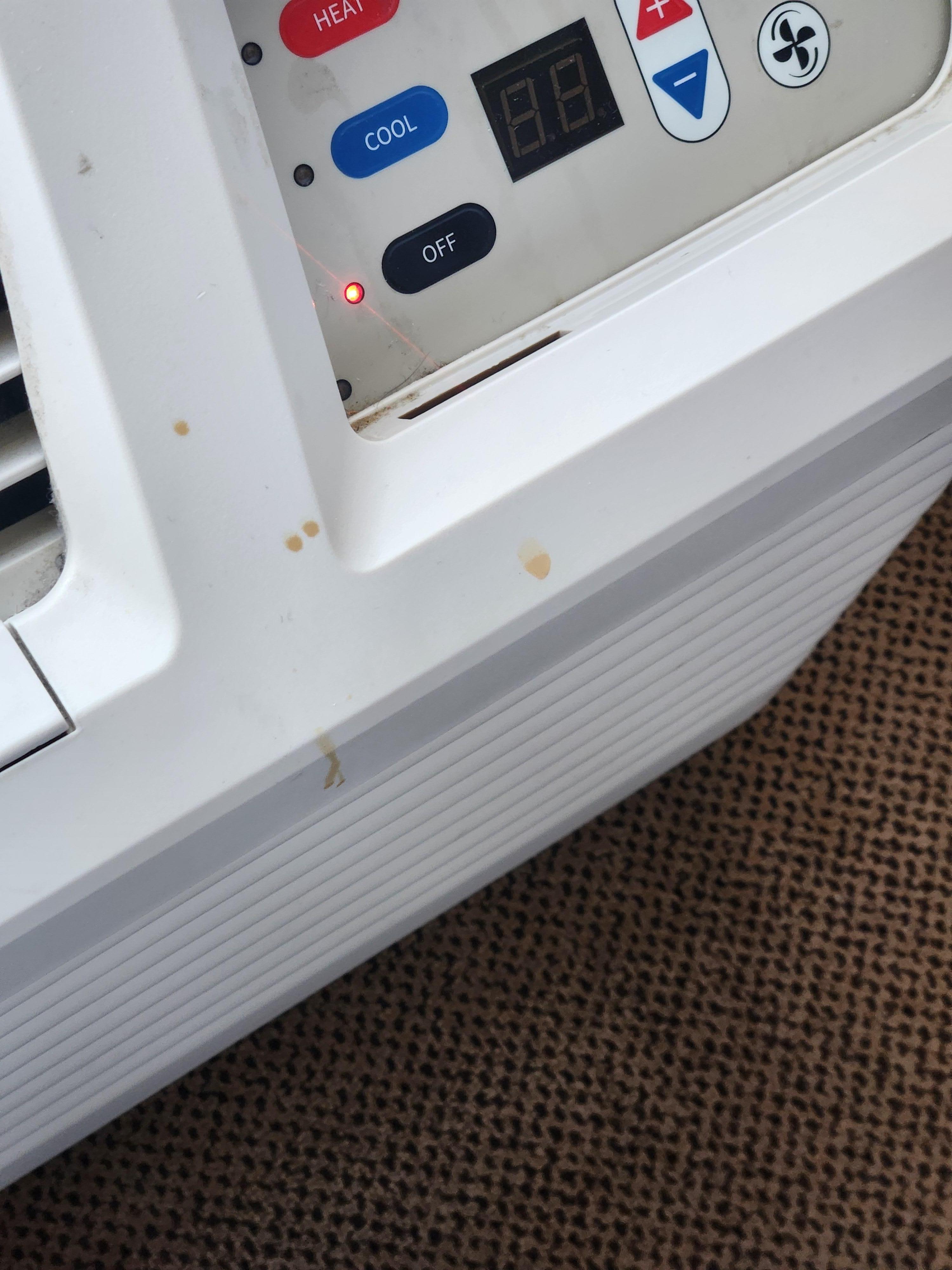 Stains on the air conditioner