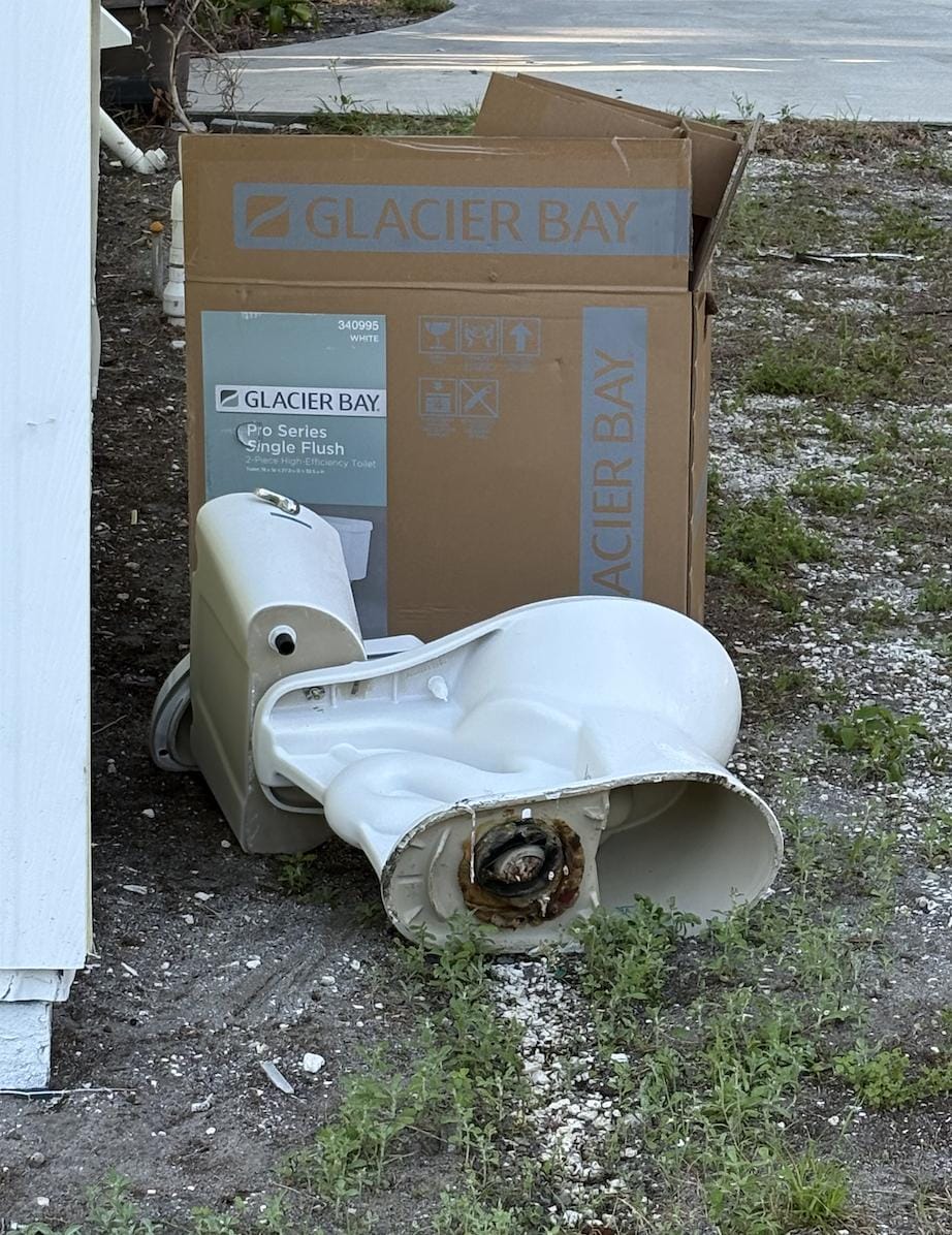 the old toilet for proof lol