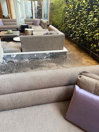 Dirt bed in lobby