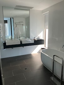 Enormous bathroom with a fabulous soaking tub