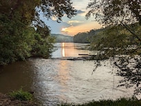 View of Yadkin River from back deck steps