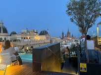 View from rooftop bar Ohla. You will need a reservation. A block away from the apartment.
