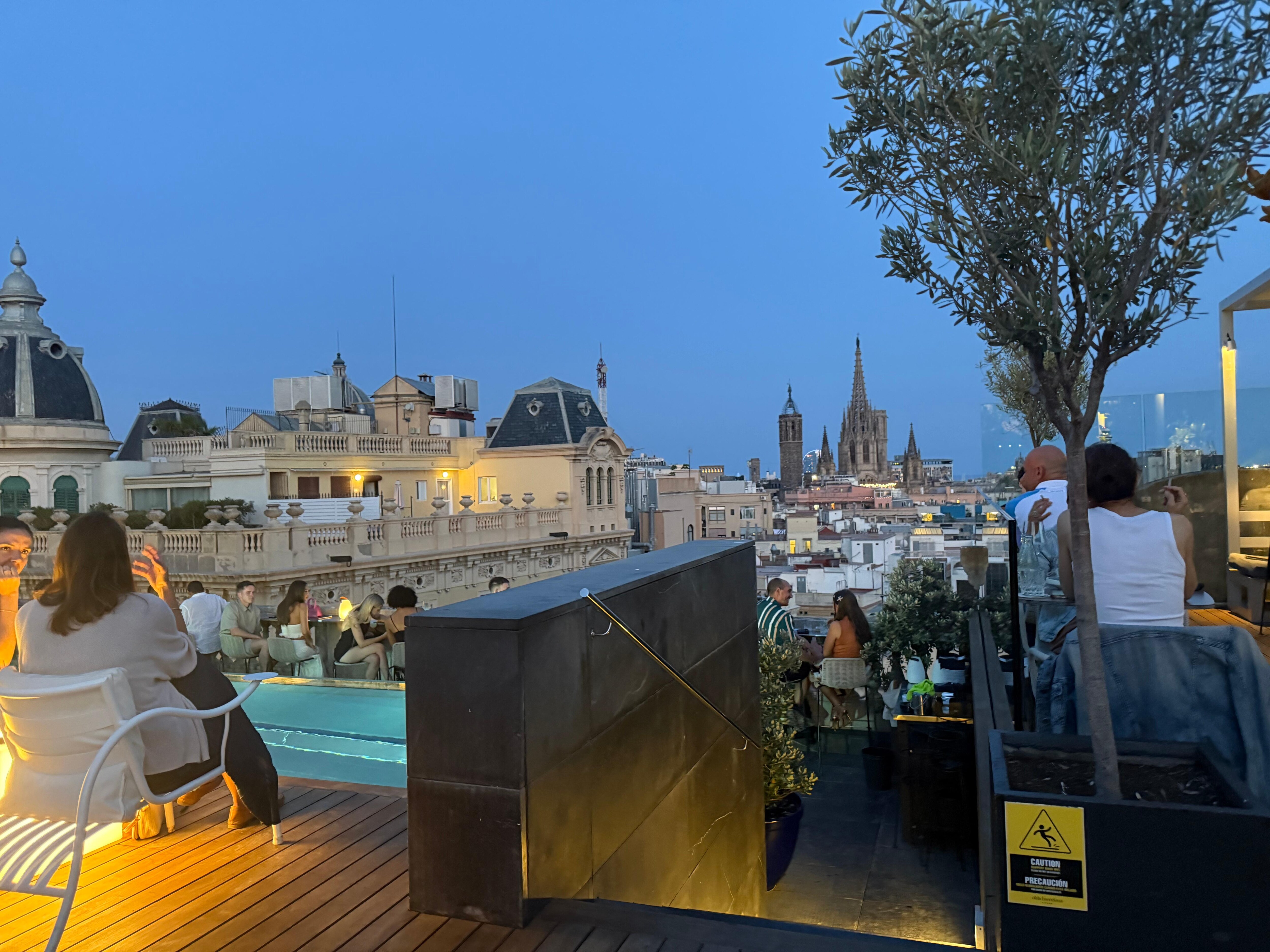 View from rooftop bar Ohla. You will need a reservation. A block away from the apartment.