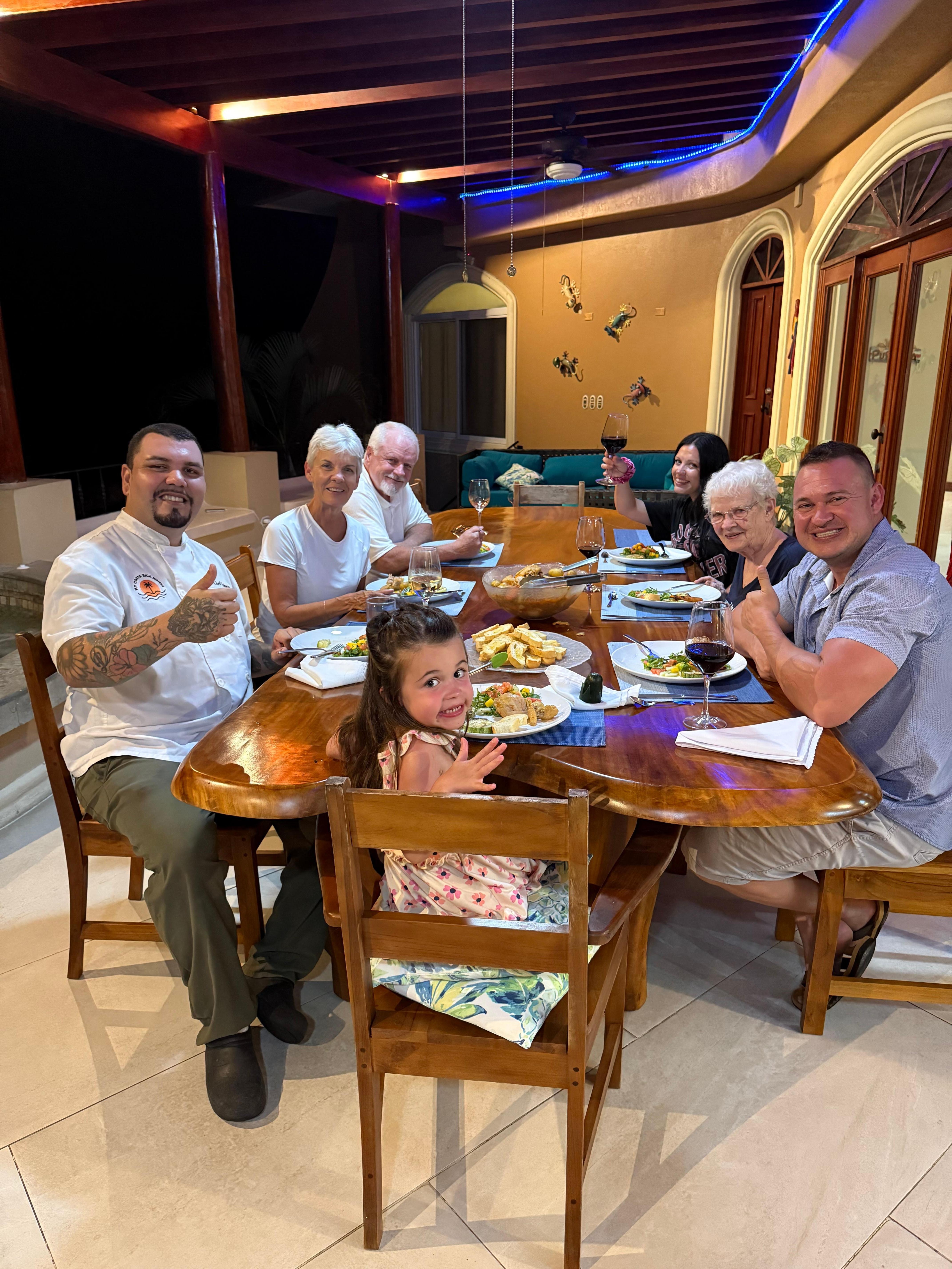 Chef-prepared dinner was a highlight 