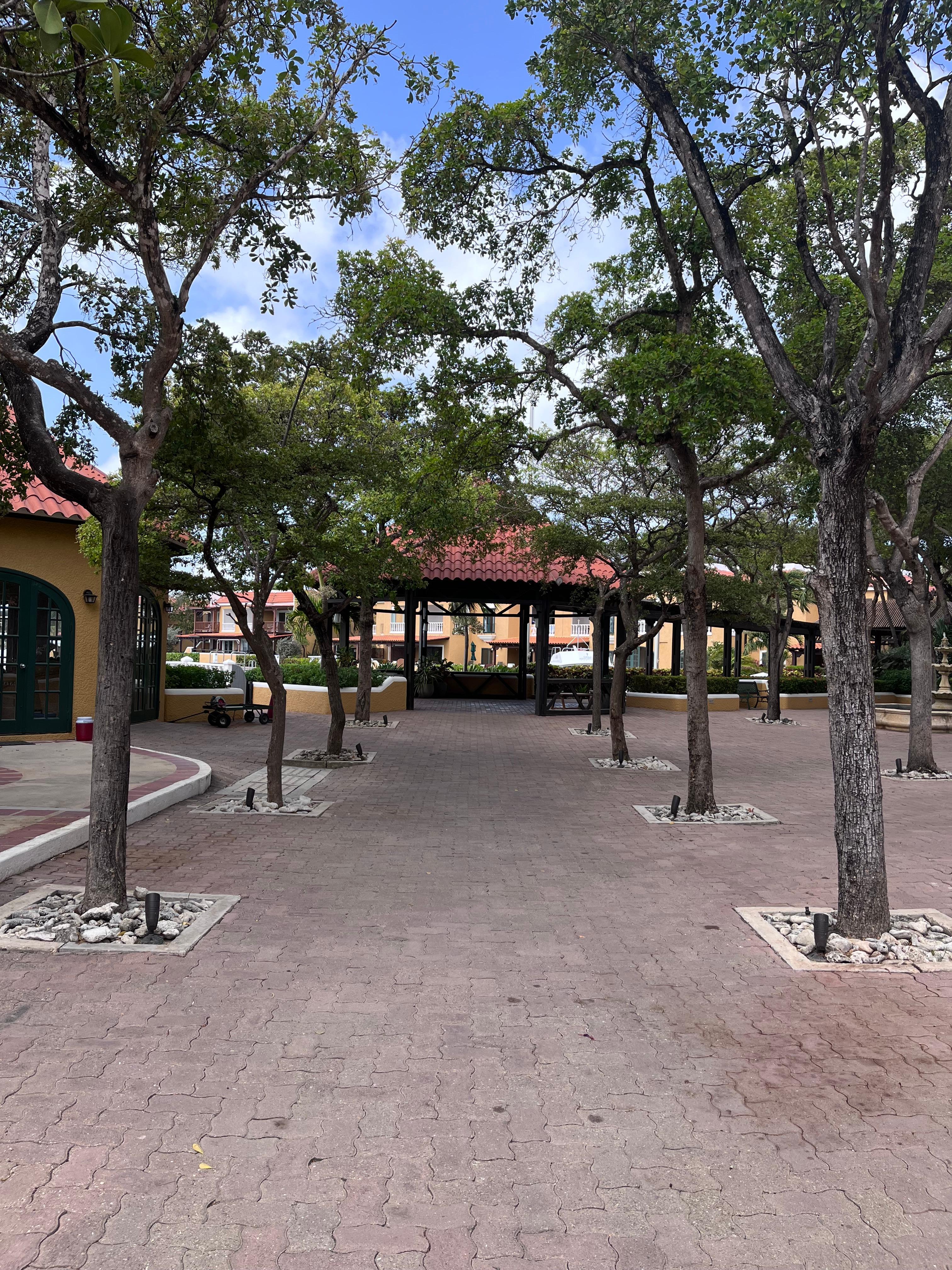 Entrance of the hotel.