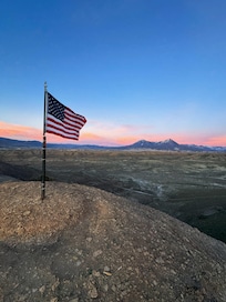 Hiked to the top of a hill and found this patriotic tribute!