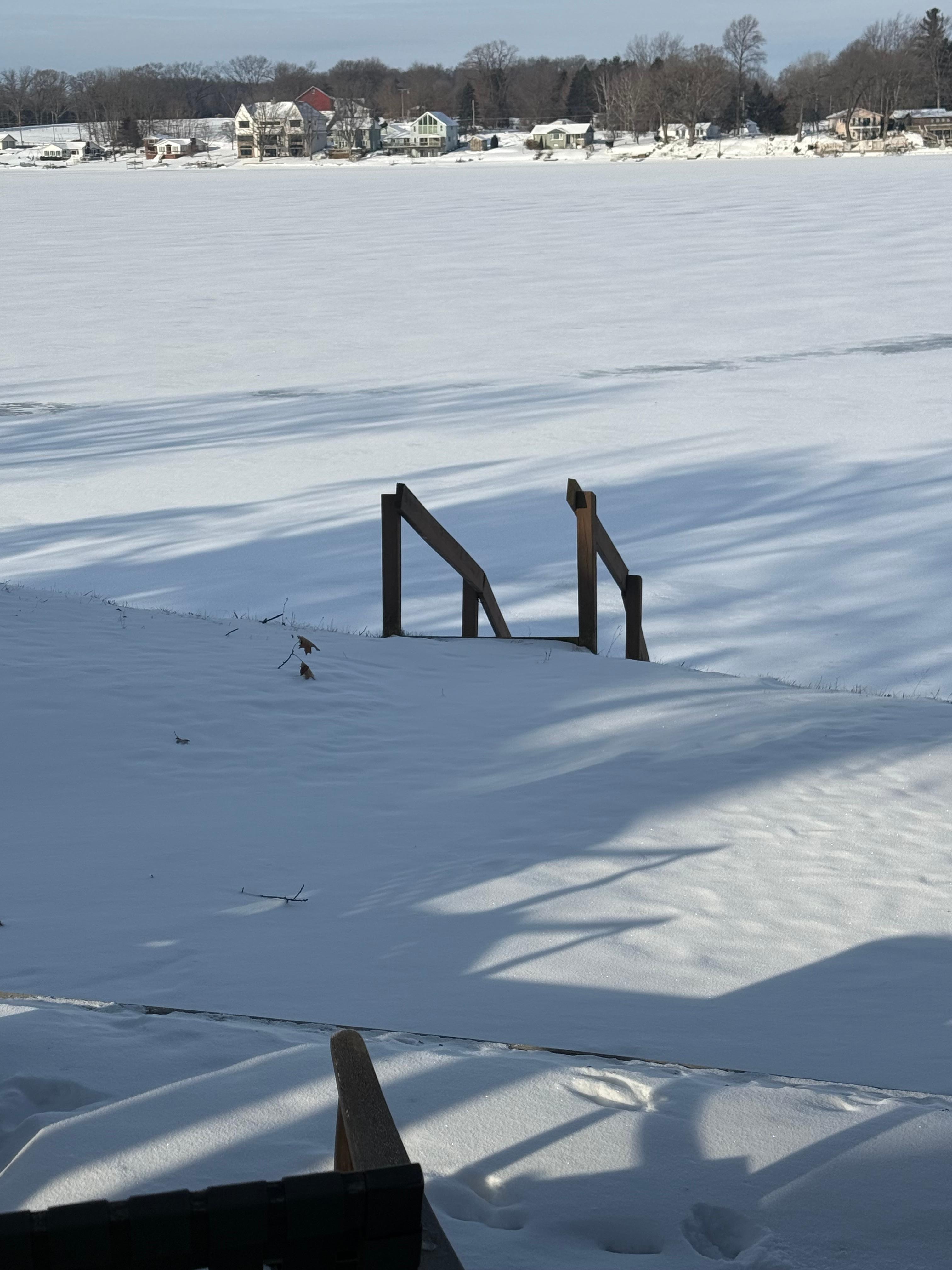 Beautiful snow covered lake.