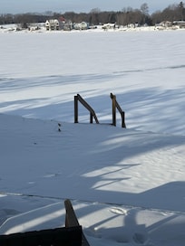 Beautiful snow covered lake.