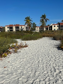 Photo of condo building from the beach