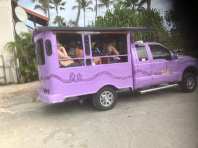 local transportation to "town" (you could also connect with a more conventional taxi)