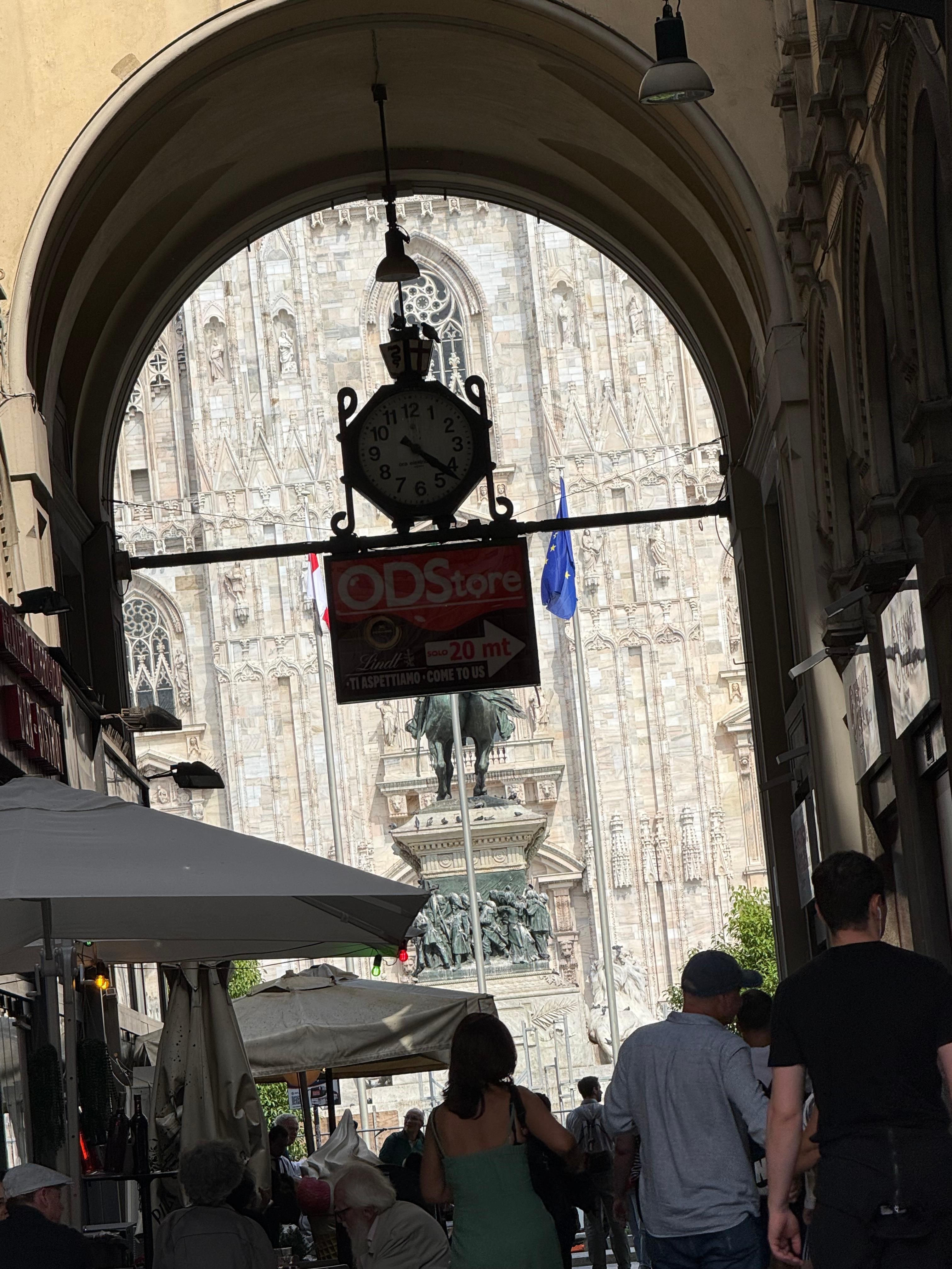 View from front door with Duomo through arch