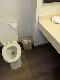 The trash can already had prior trash from last visitor