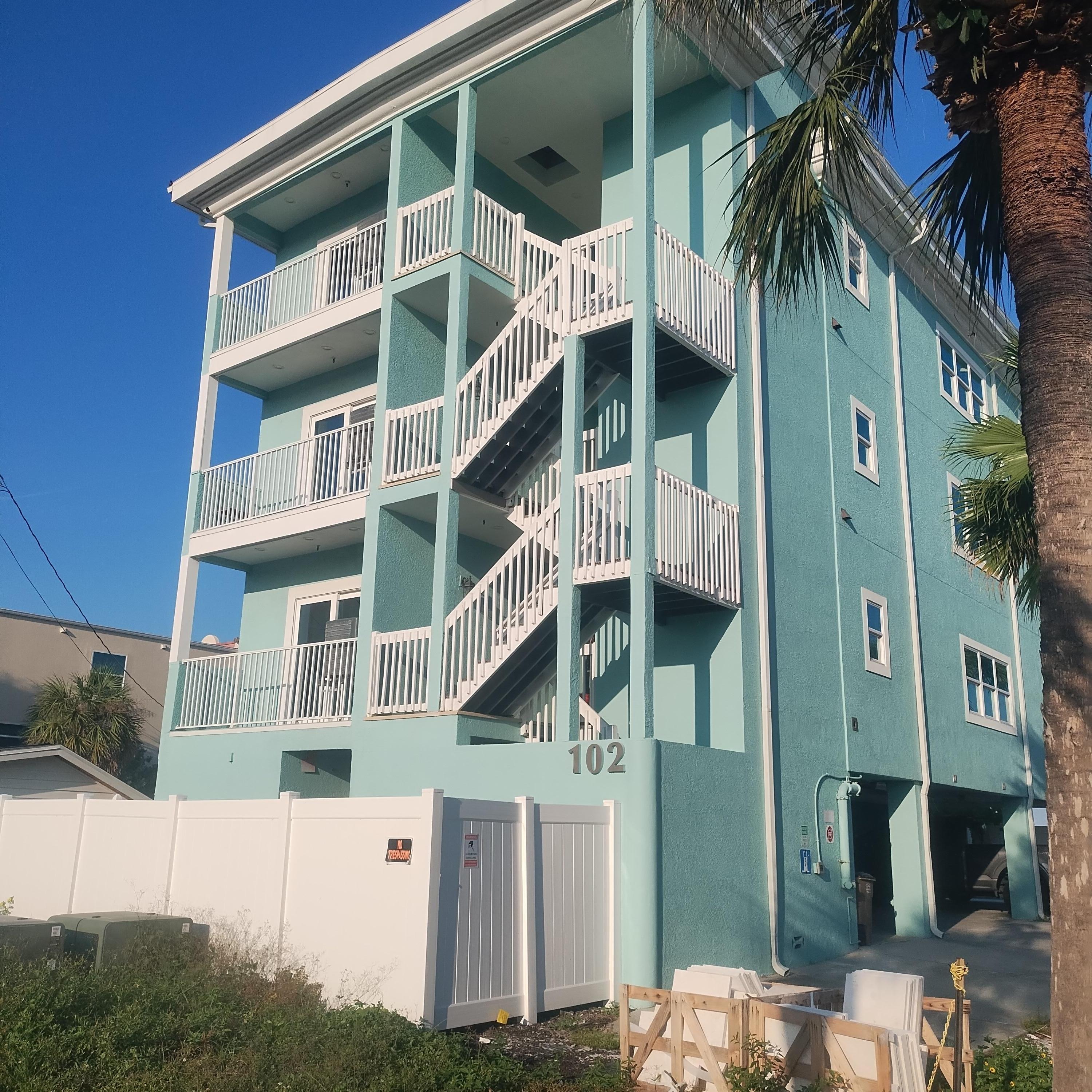 no elevator.   6 flights of a narrow unlevel stairwell