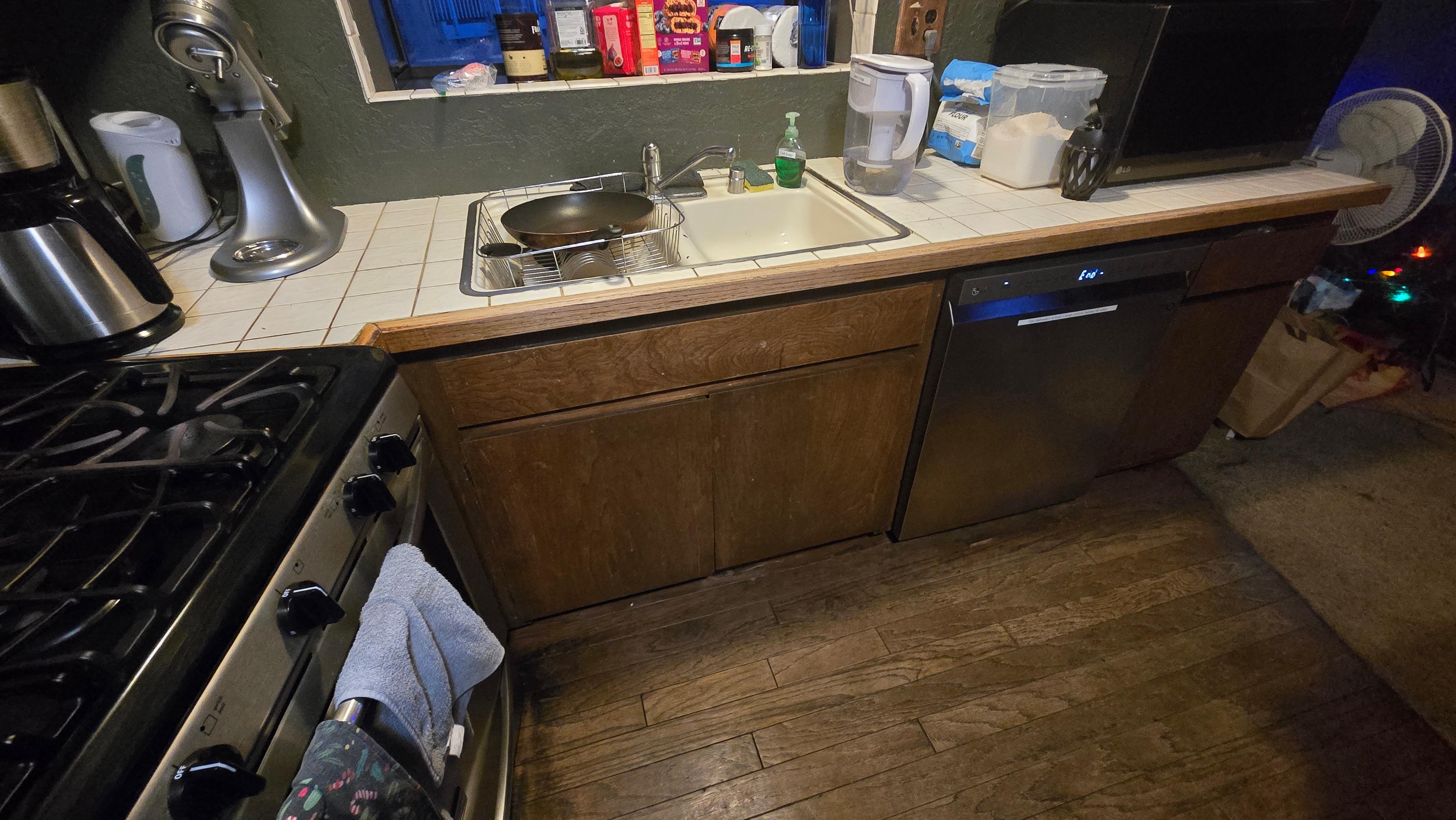 No so clean kitchen.