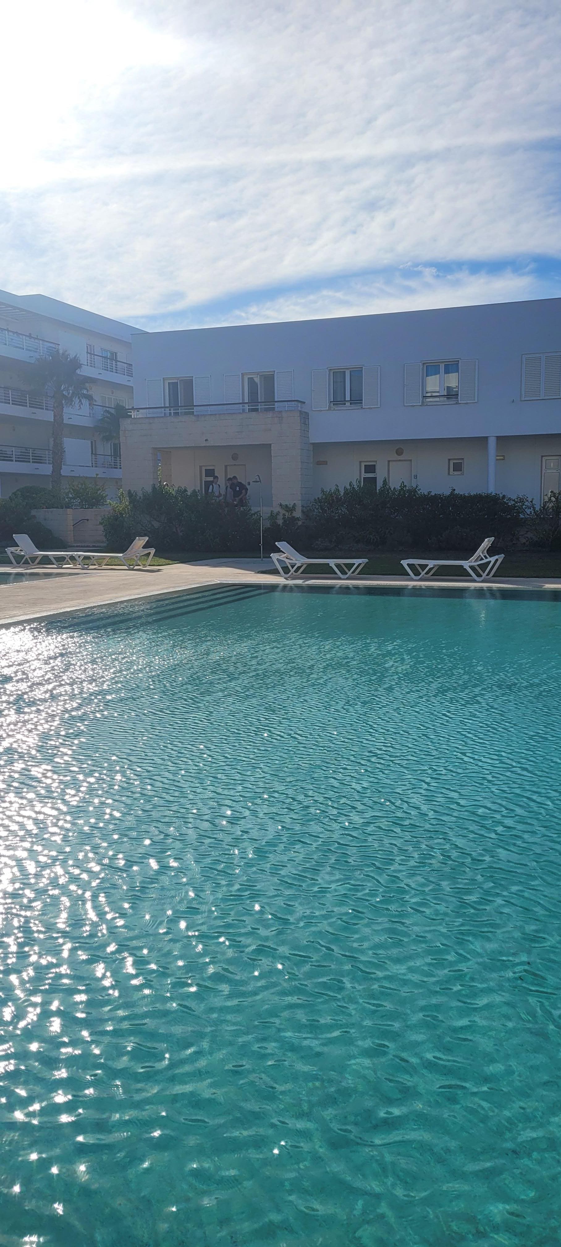 Apartment from early morning poolside