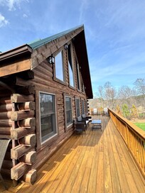 Gorgeous wrap around deck.