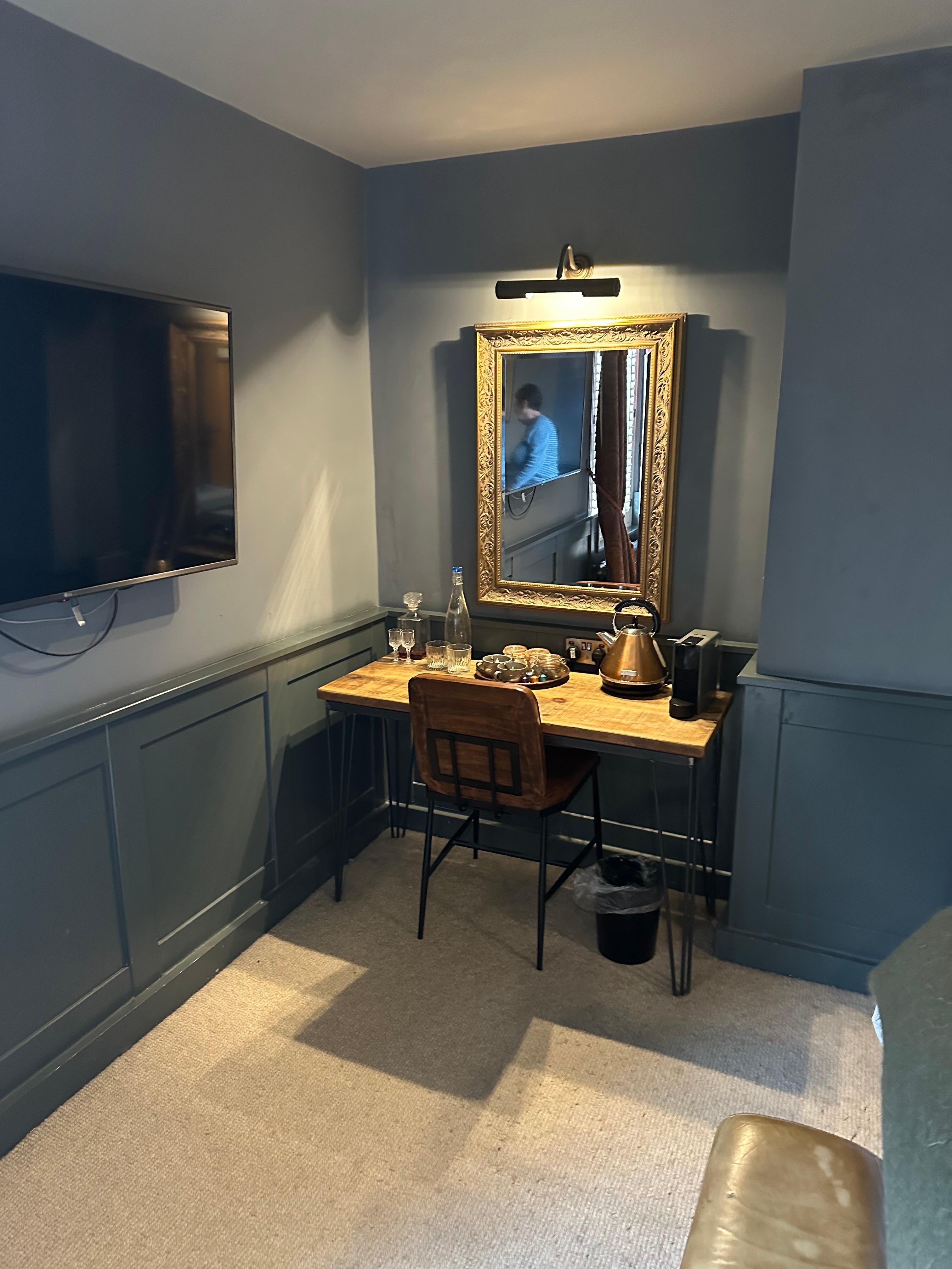 Desk in room