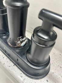 Grime on the faucet