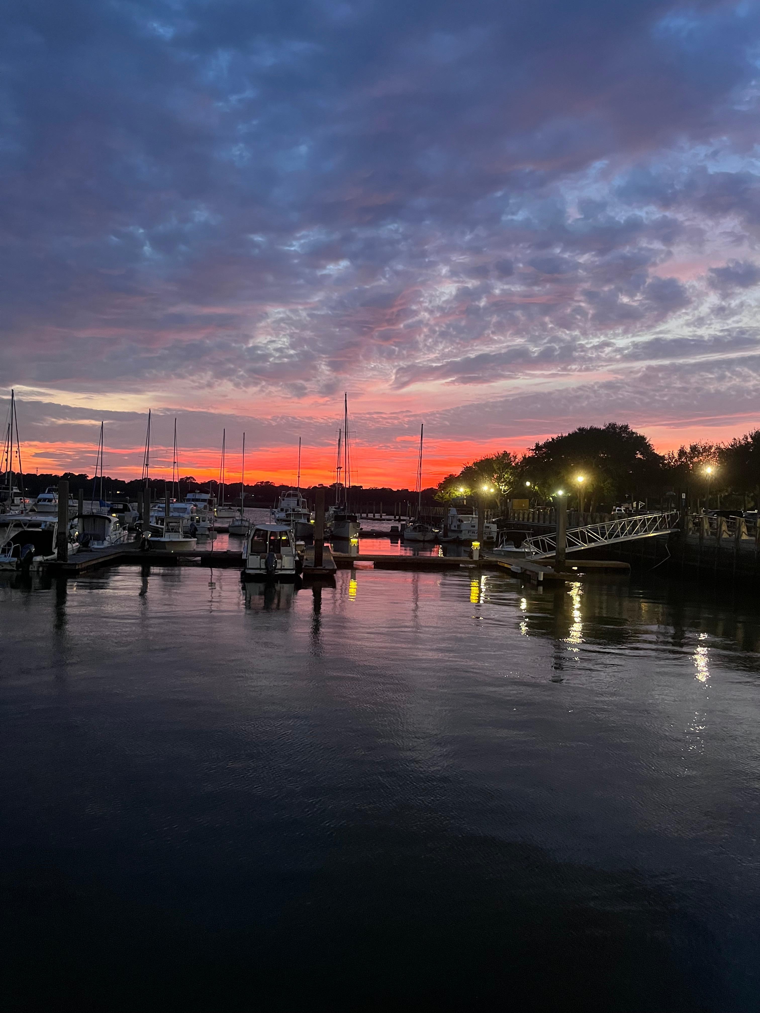 Sunset at the marina