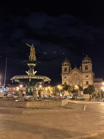 Plaza at night