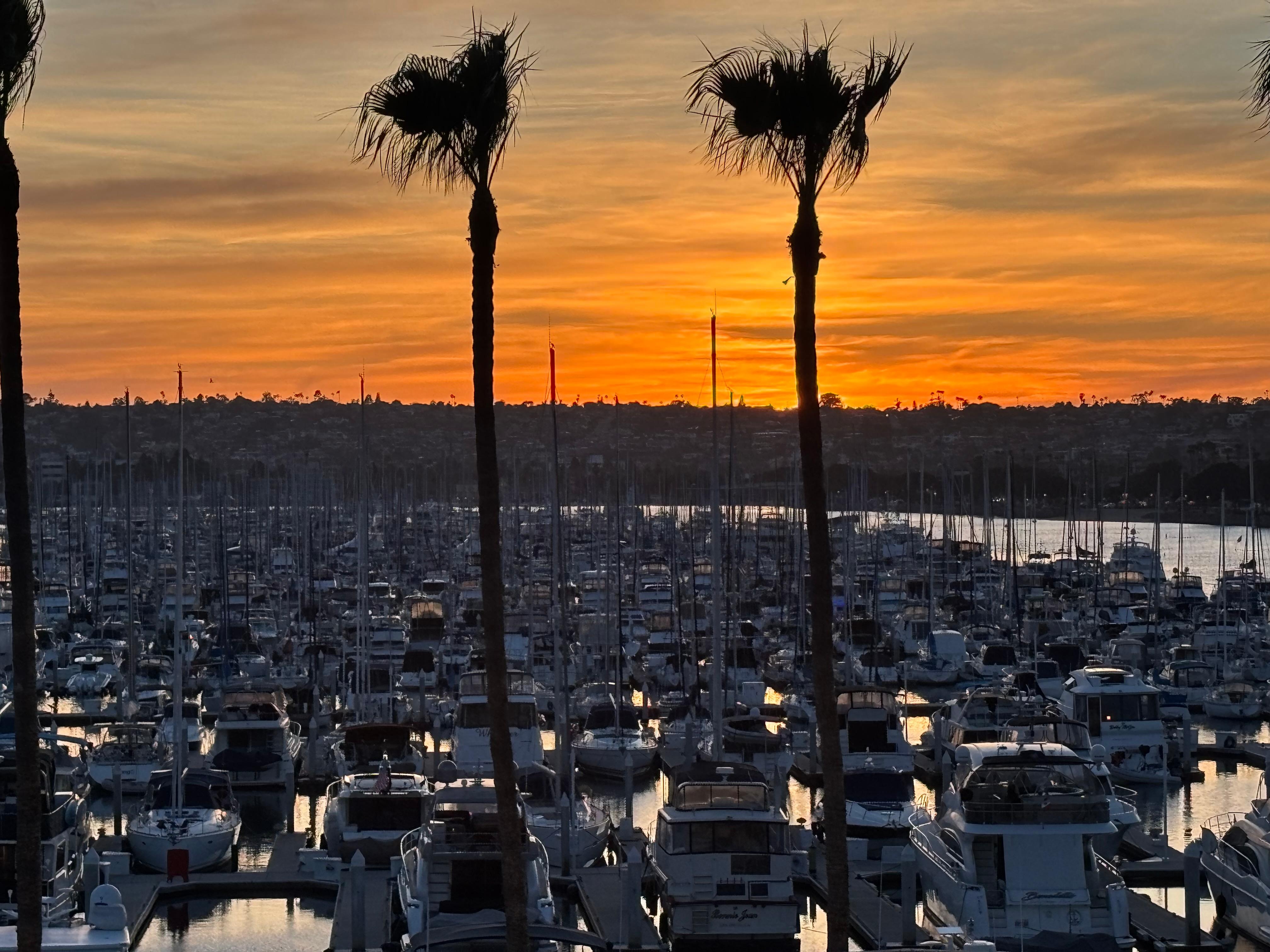 Our view from the room as the sun goes down 