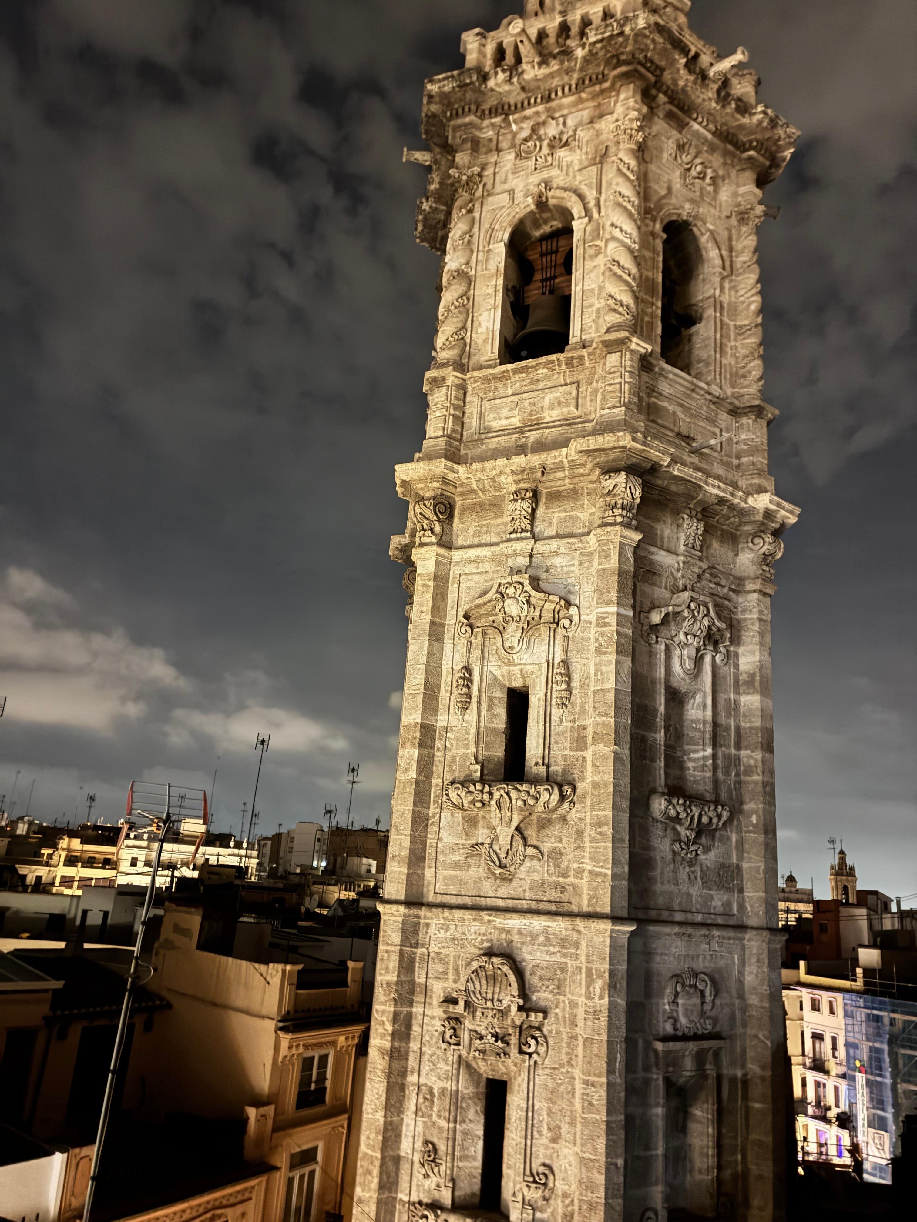 View from terrace at night 