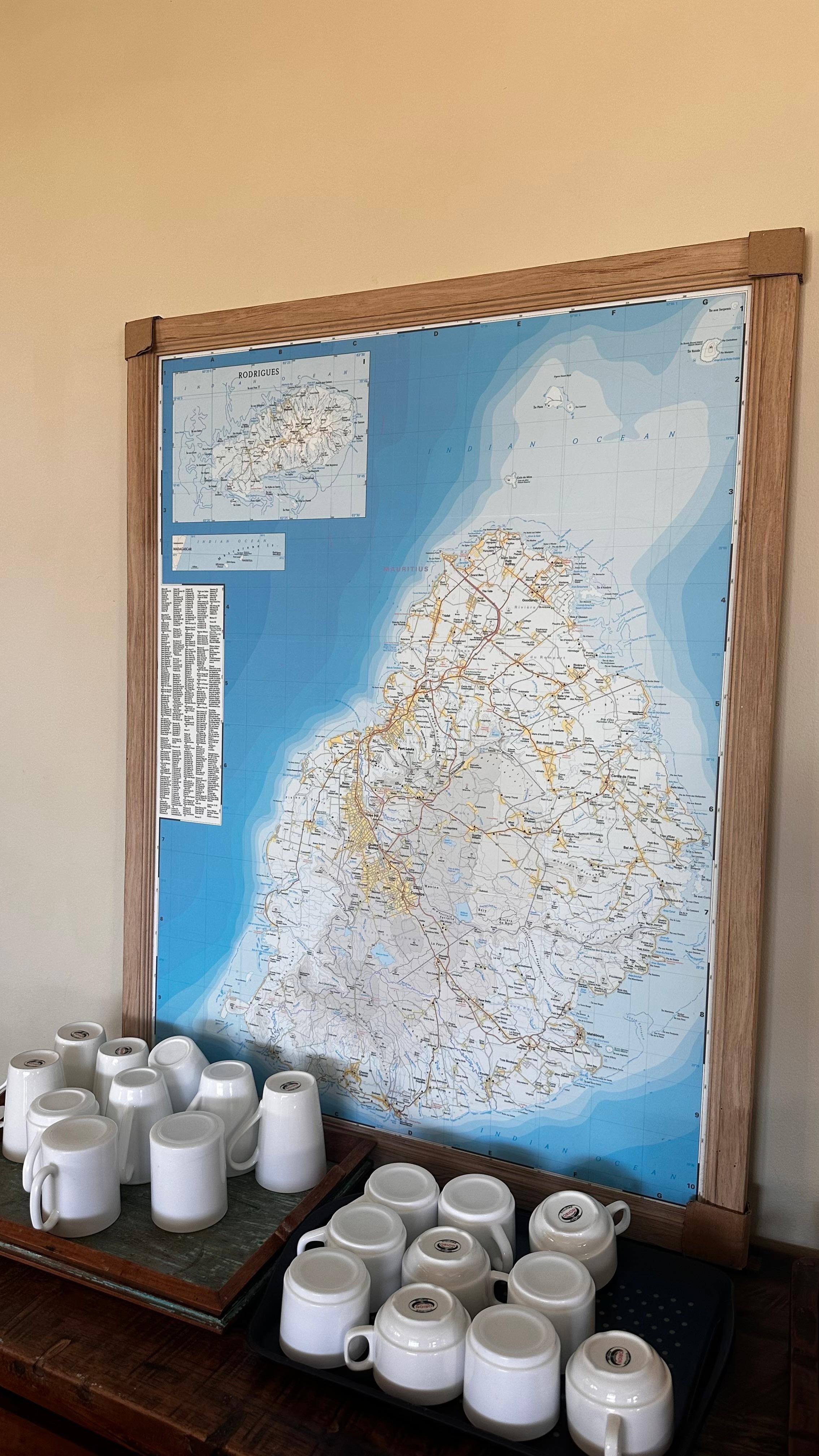 The kitchen area downstairs where the breakfast is served 