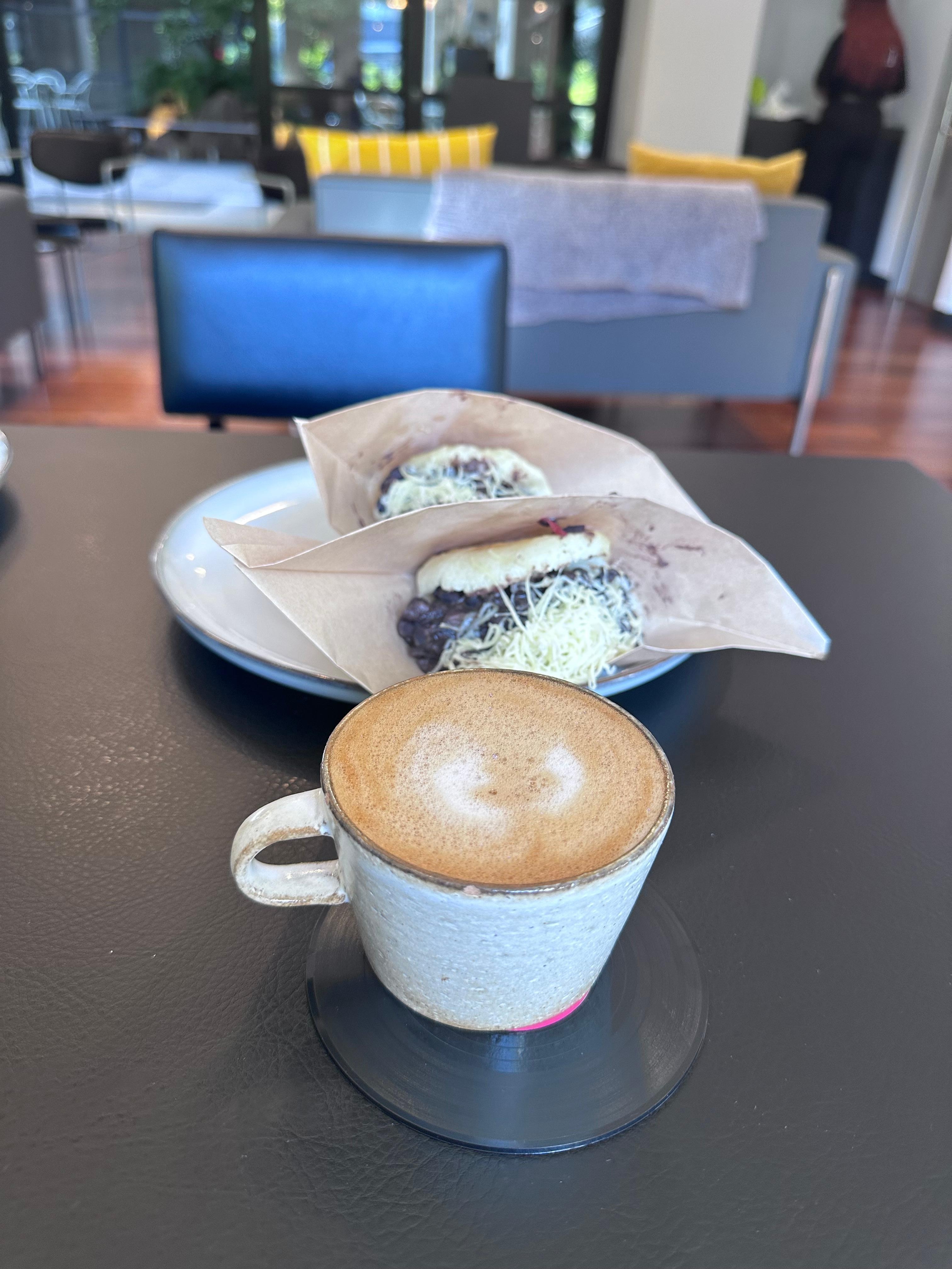 Venezuelan arepas in Kabin hotel 