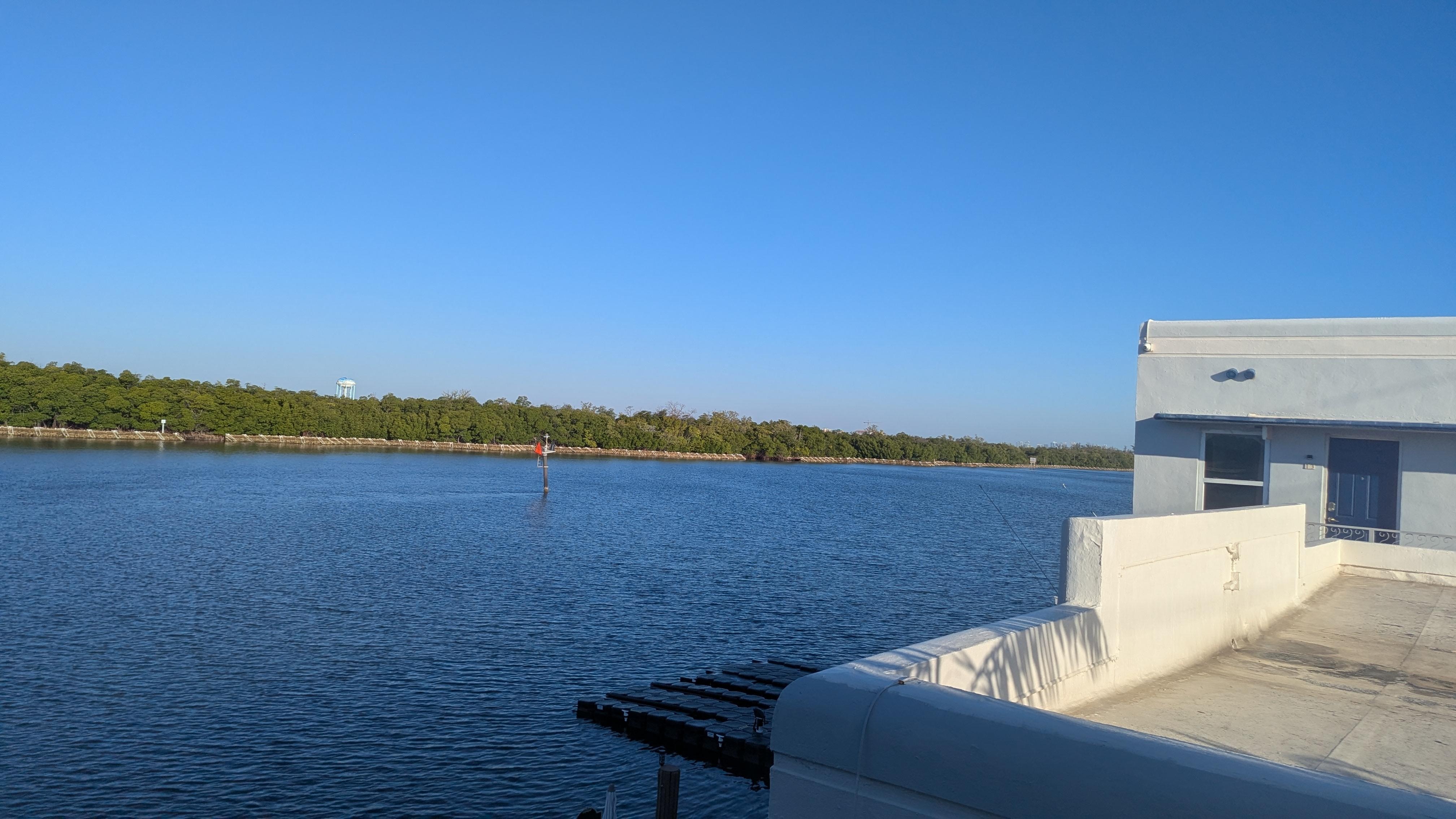 View from the end of the building on the 2nd floor. from edge of stairs to the first (not a picture from the unit)