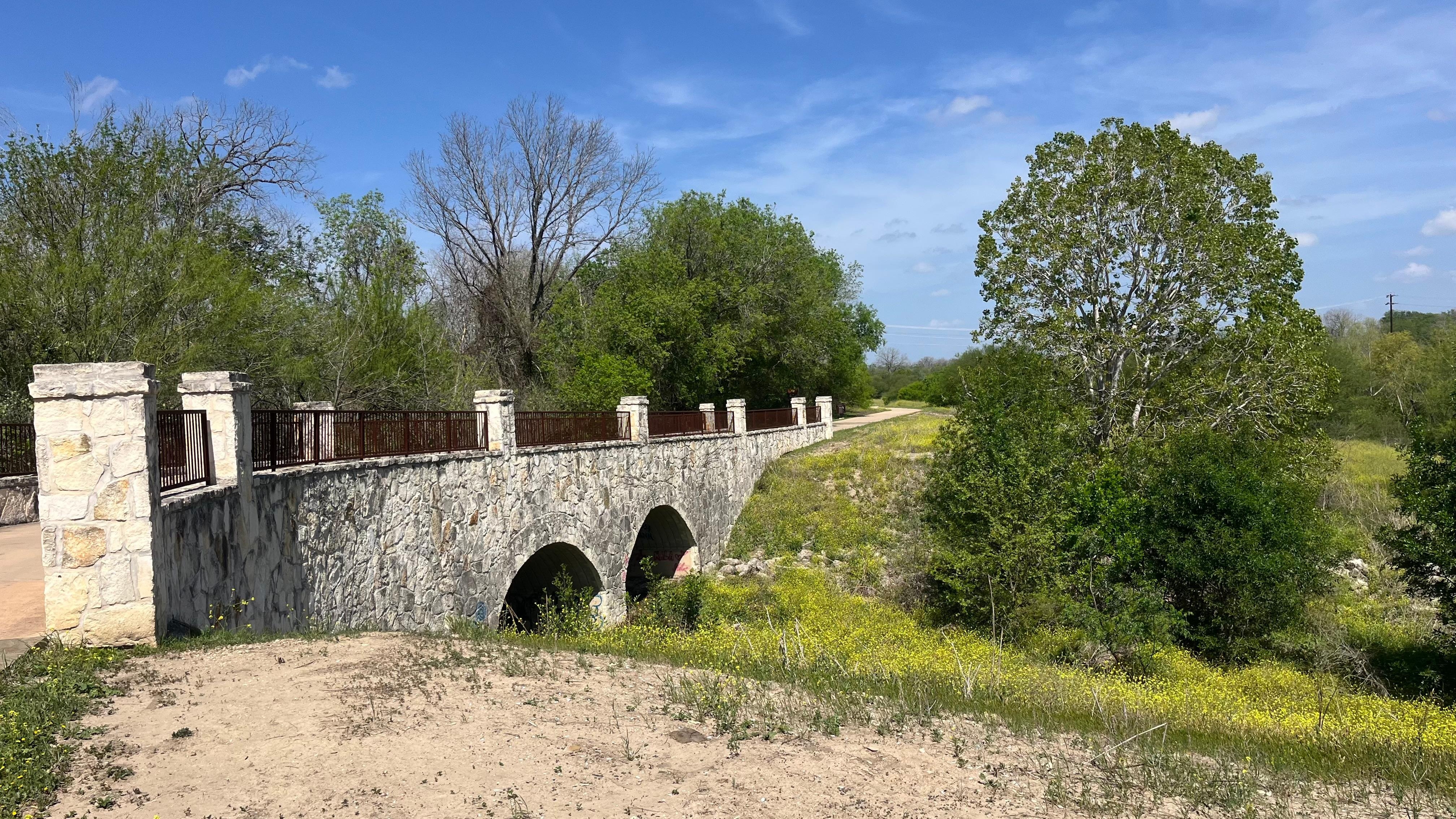 Bridge on greenway trail. 