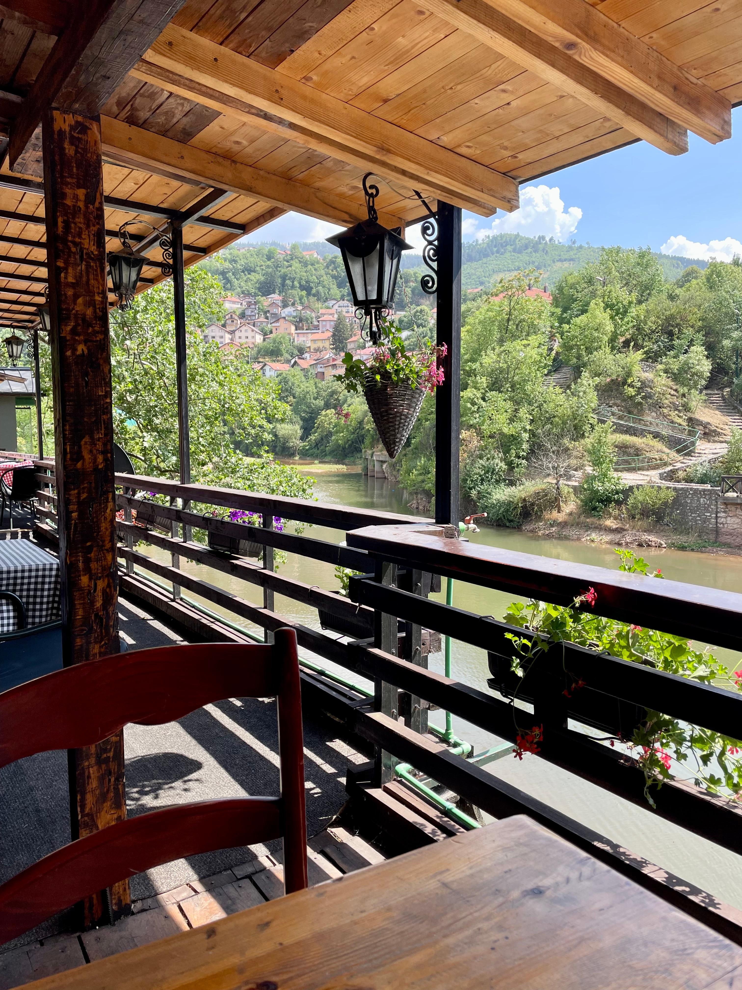 The restaurant’s balcony 