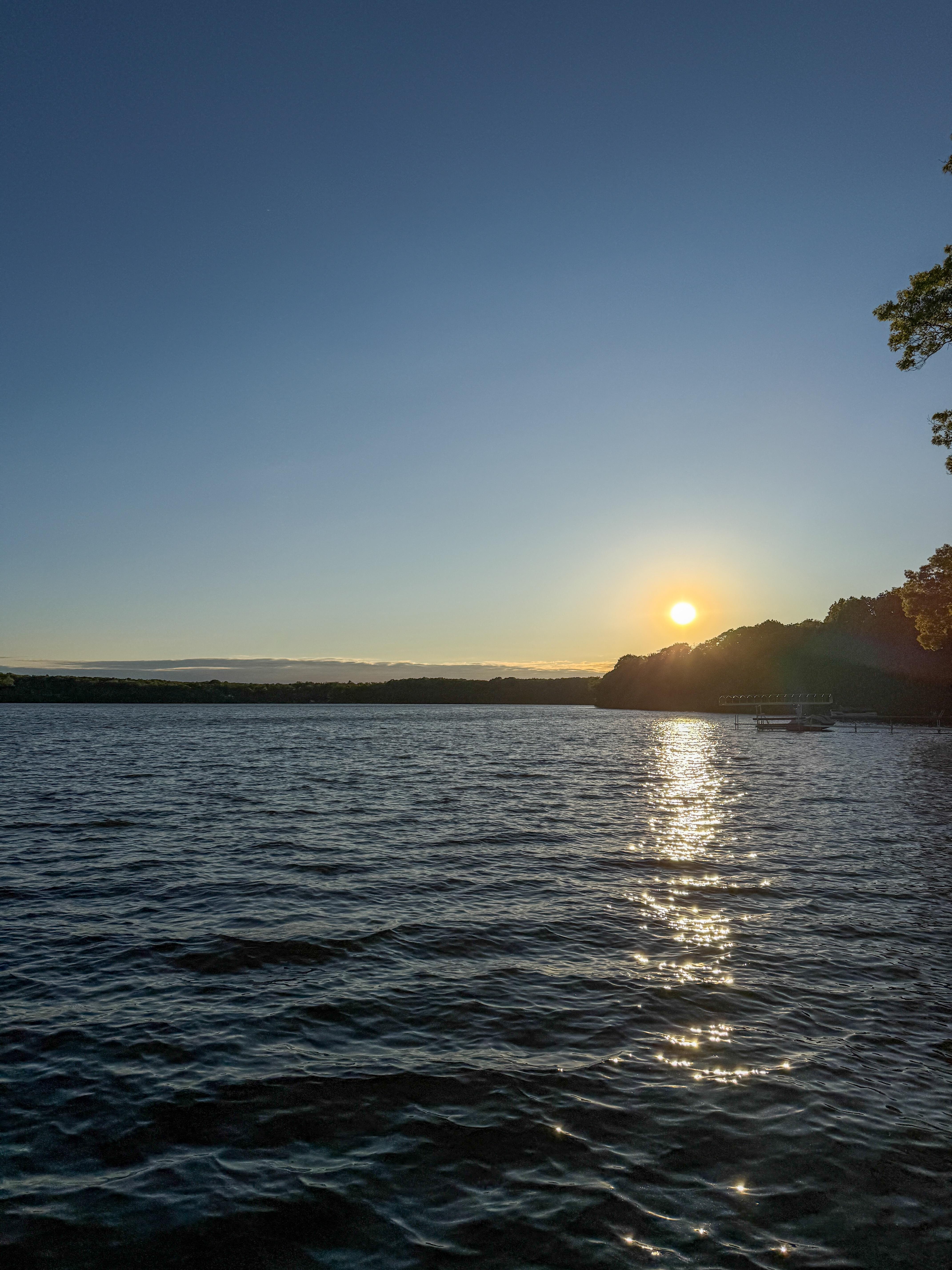 Sunset view from the doc. 