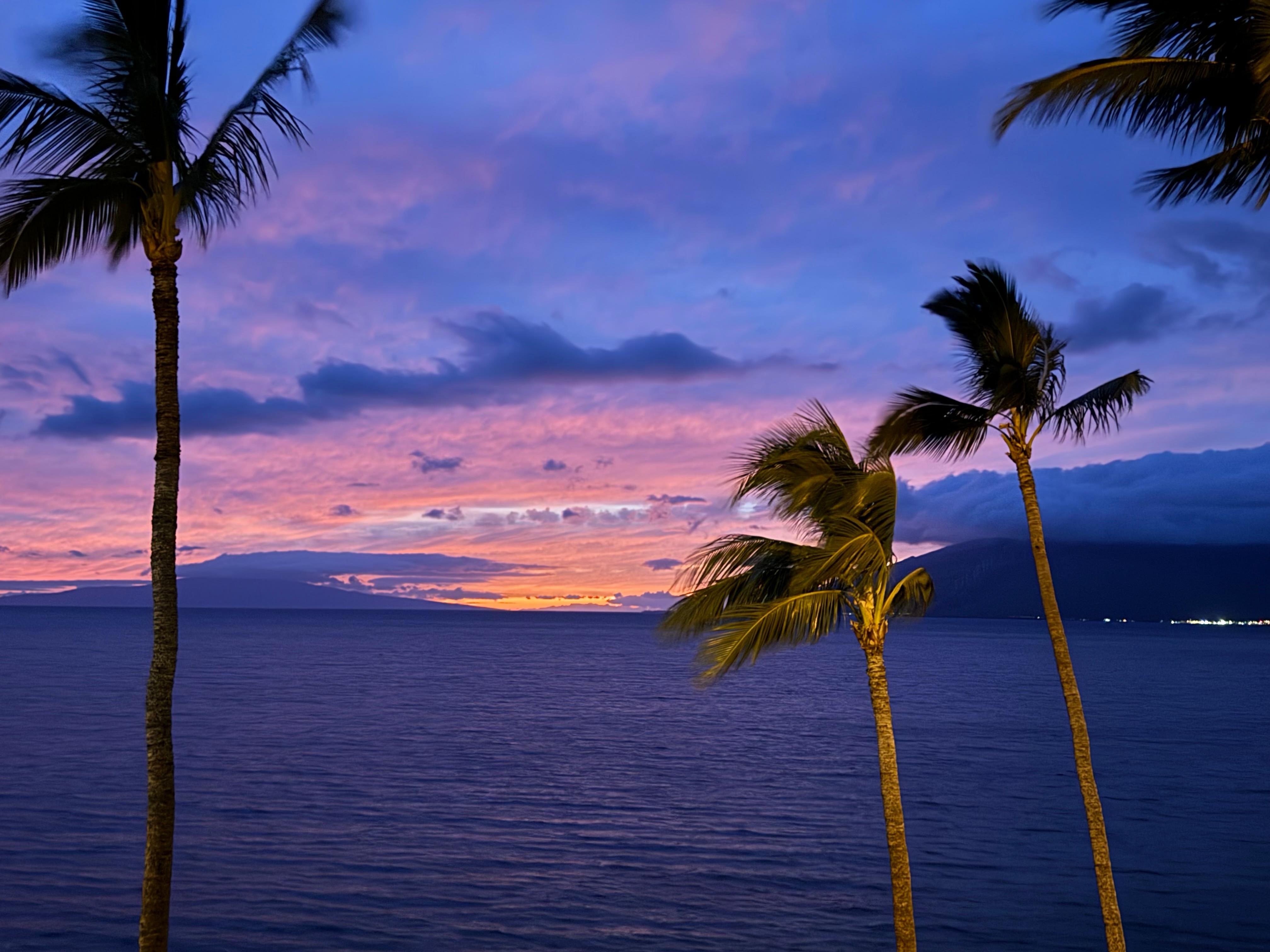 First night sunset on the lanai 